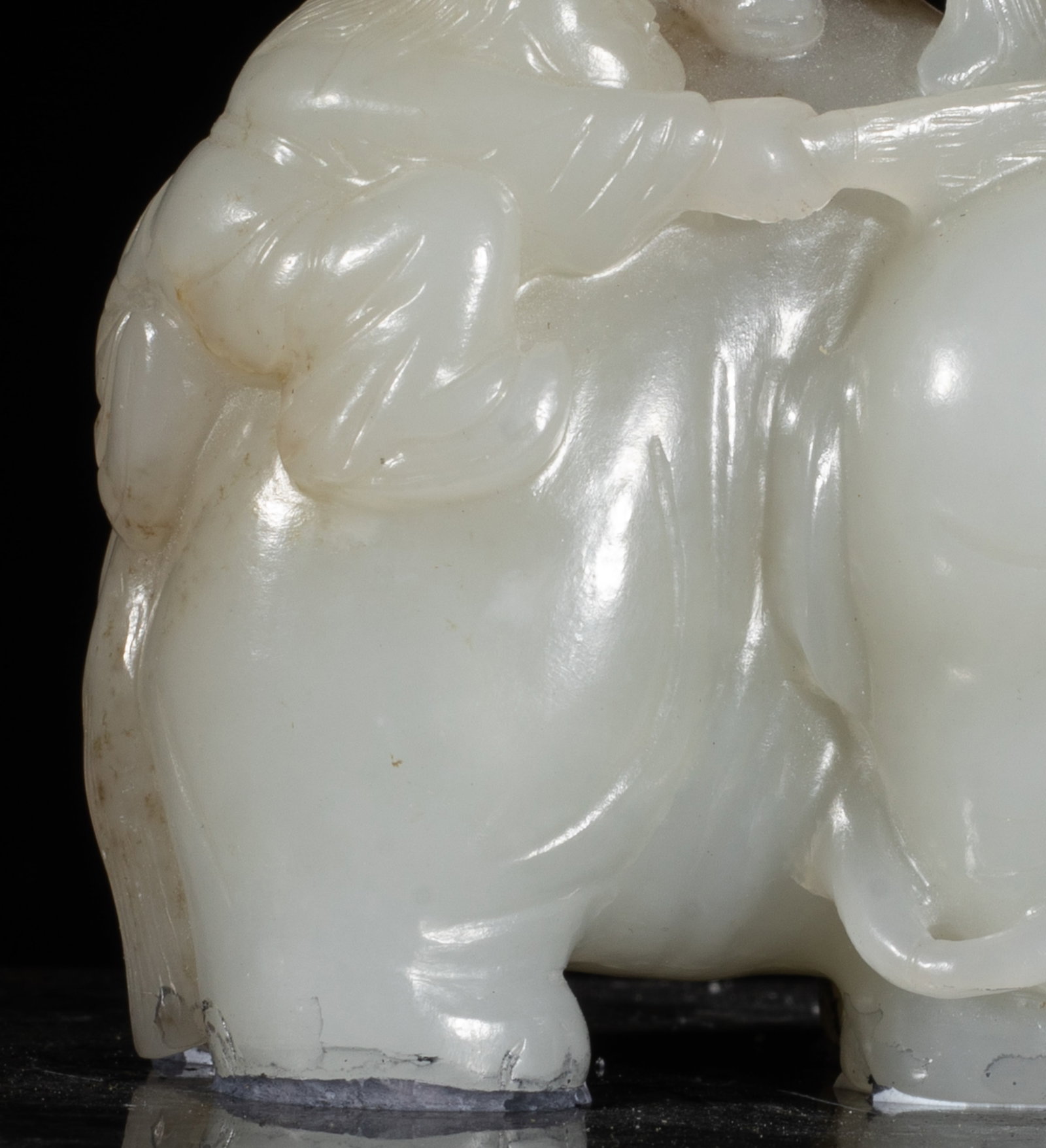 Designed Chinese Large Jade on Marble Box - 7