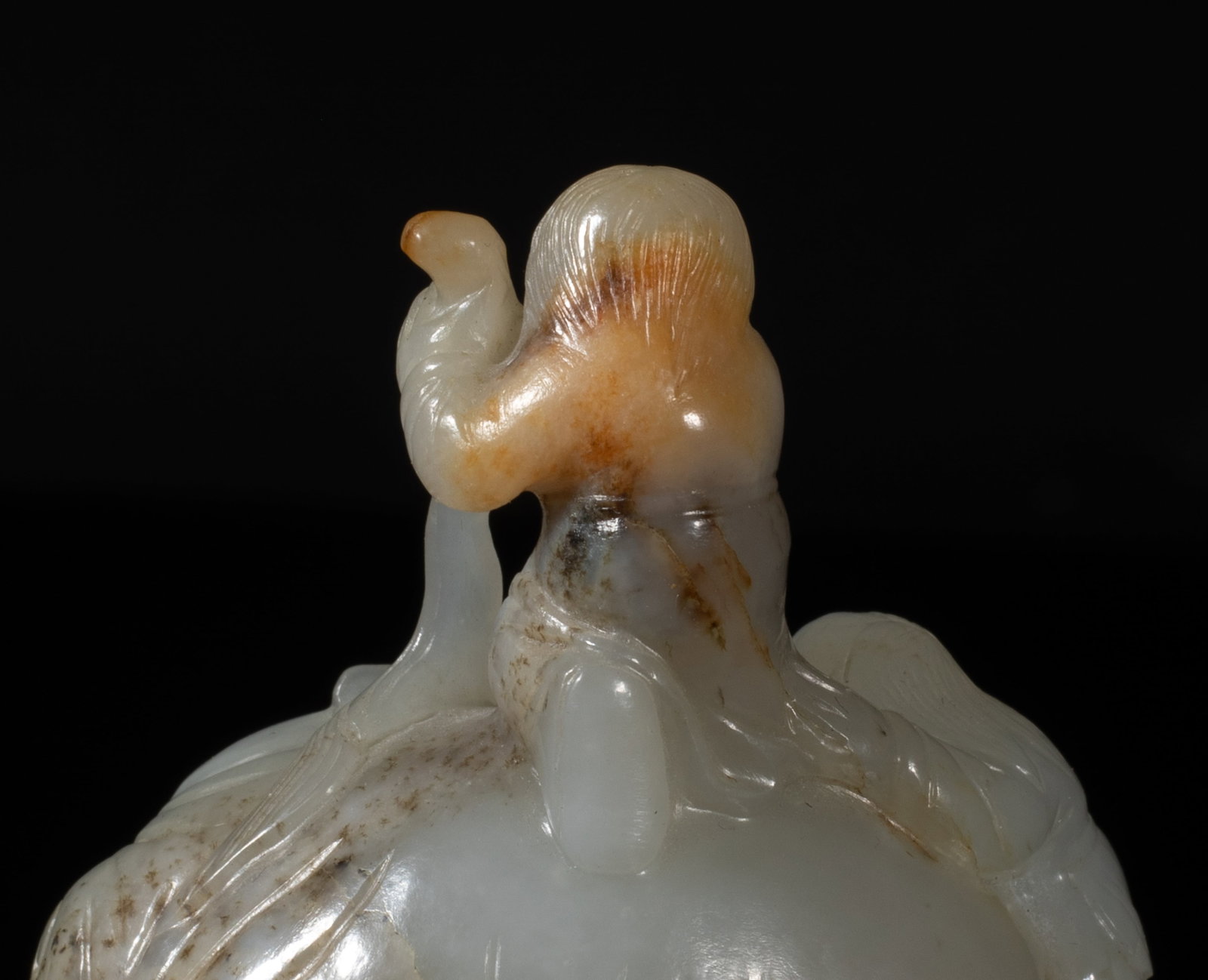 Designed Chinese Large Jade on Marble Box - 9