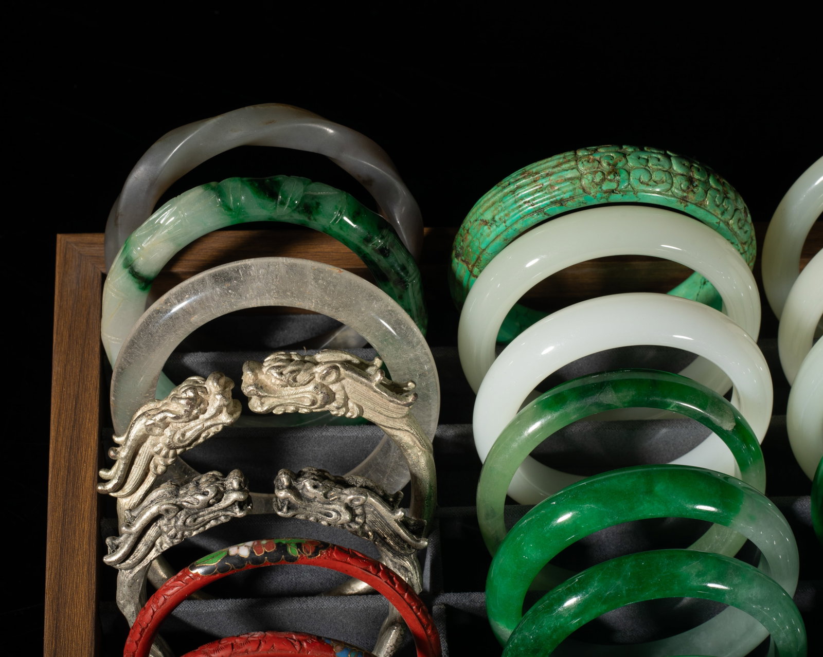 Large Set Chinese Export Bangles - 5