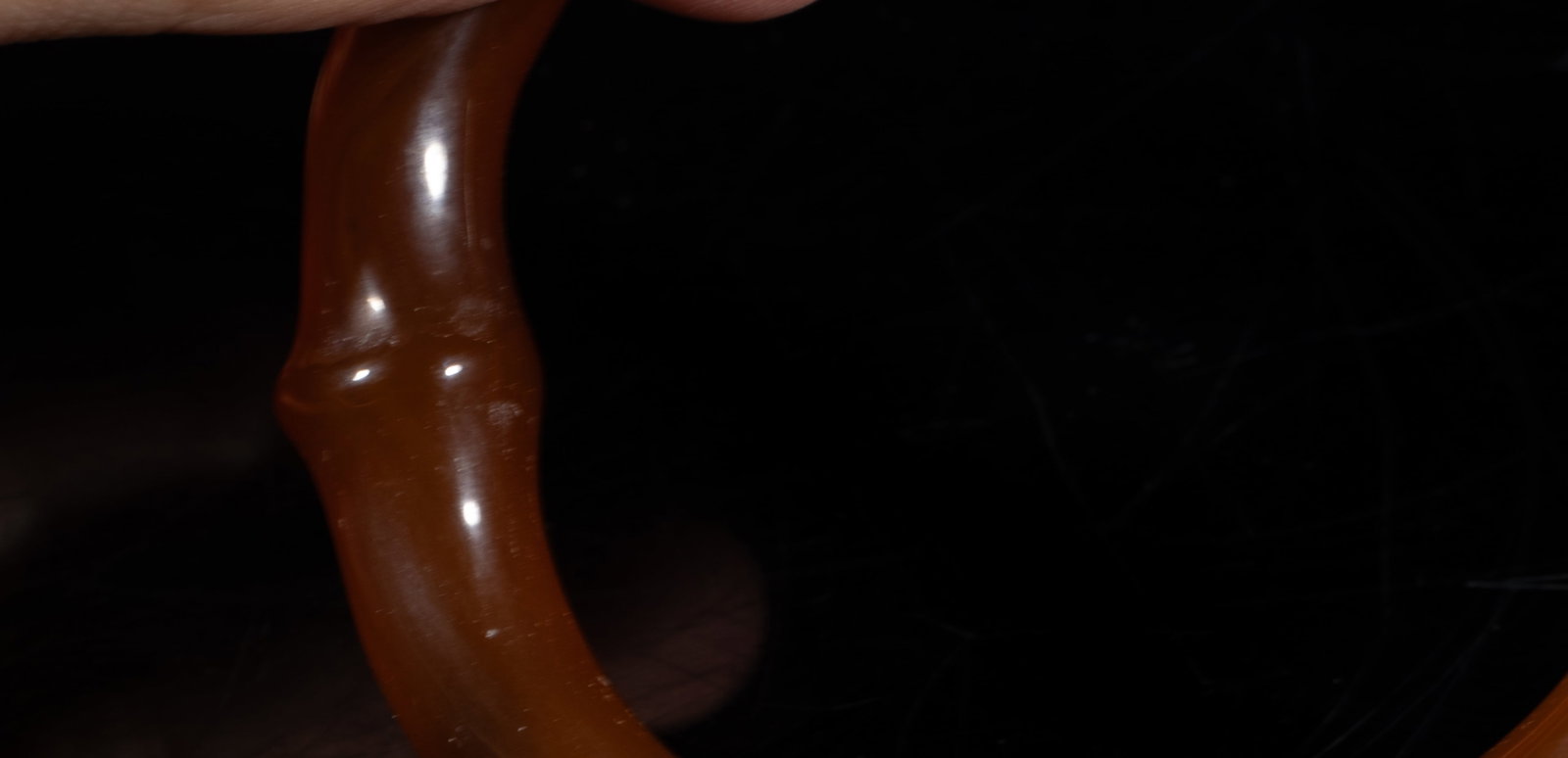 Two Rare Chinese Cameo Agate Bangles - 4