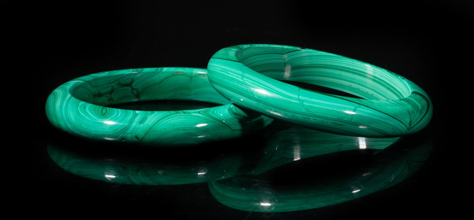 Two Rare Chinese Malachite Bangles (1 of 8)