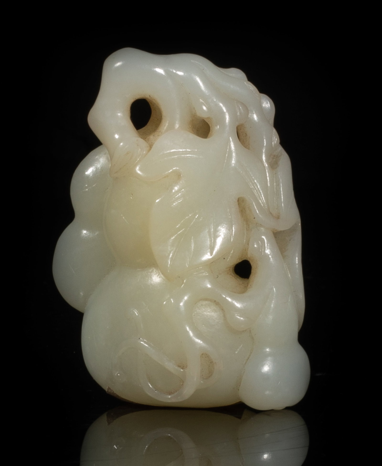 Estate Chinese White Jade Gourd (1 of 11)