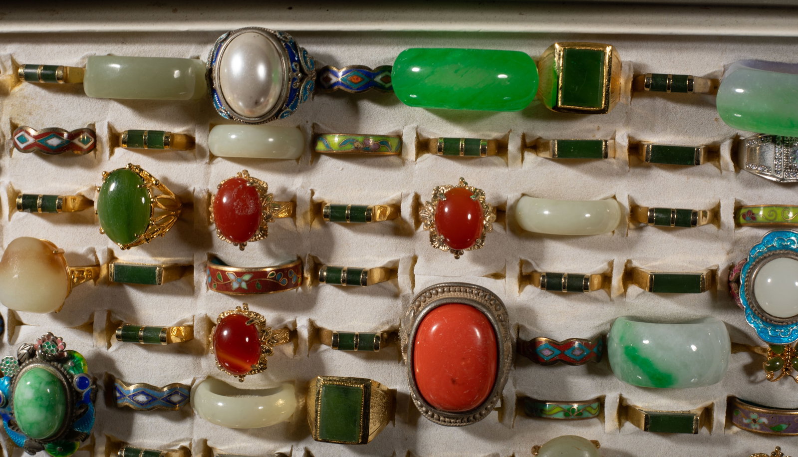 Large Set Chinese Export Rings - 5