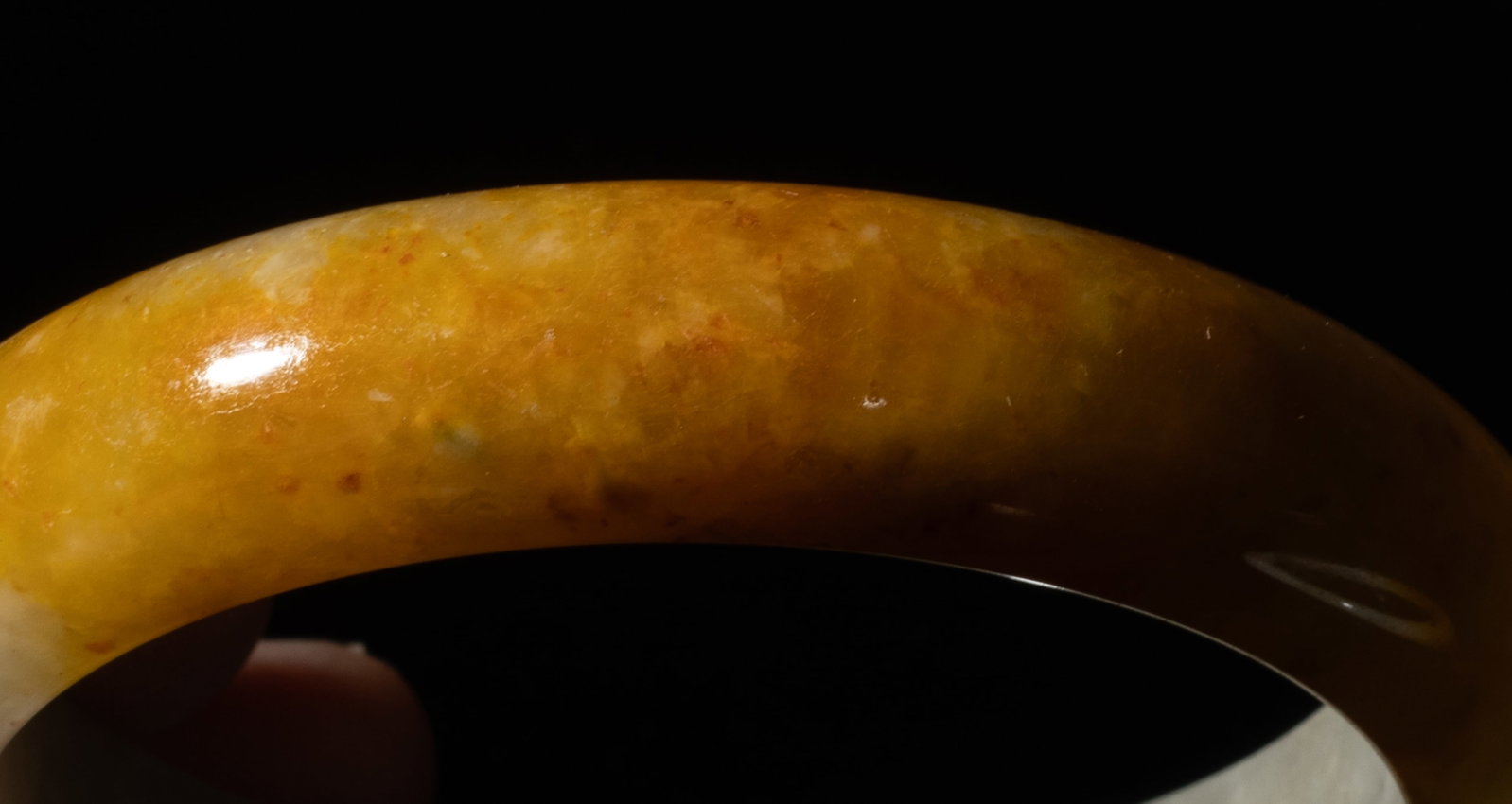 Estate Two Chinese Jade Bangles - 3