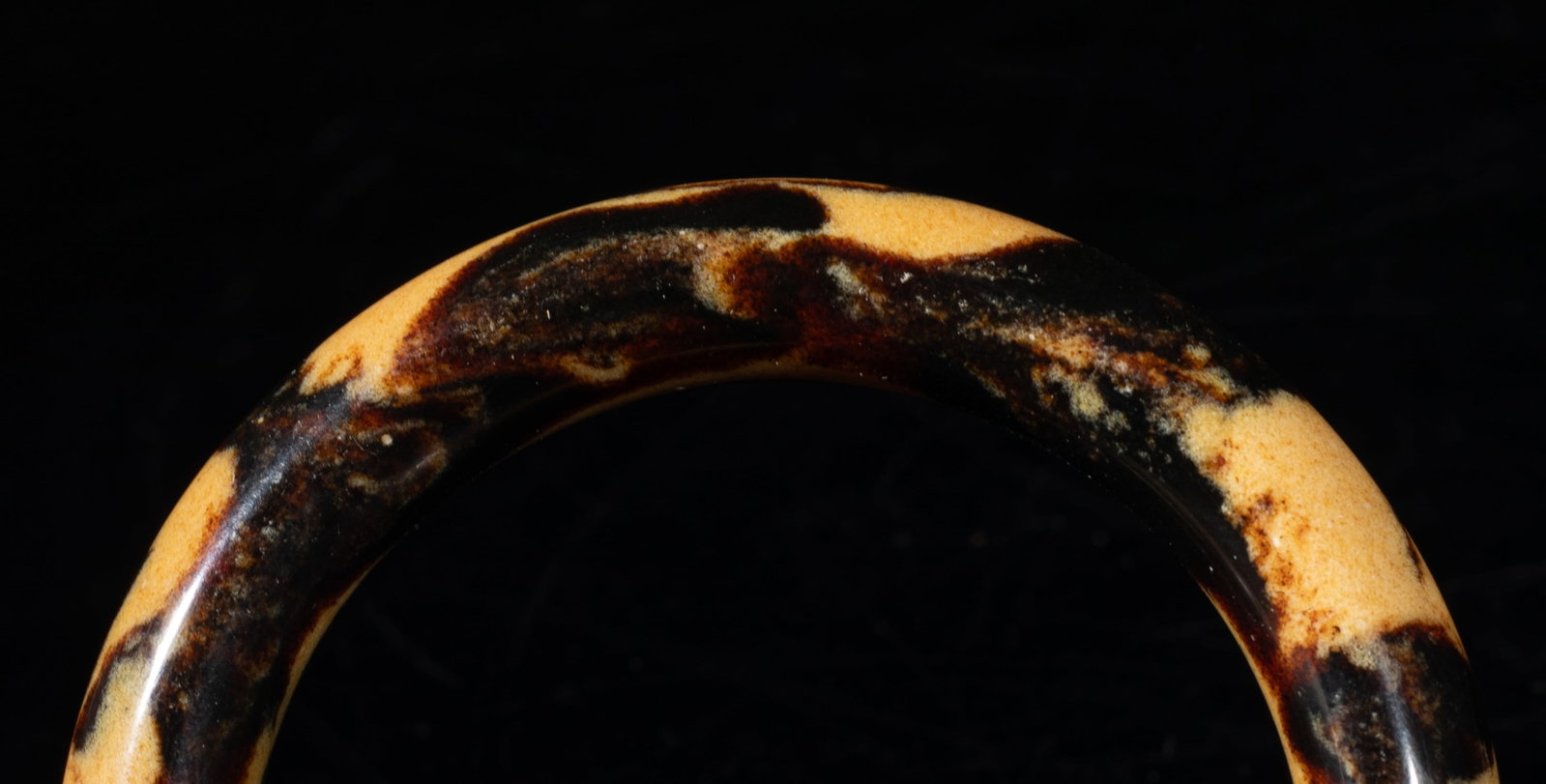 Vintage Chinese Export Amber Bangle - 3