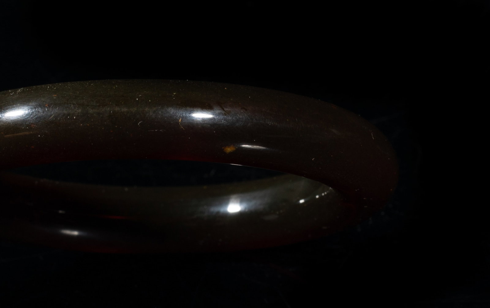 Vintage Chinese Cherry Amber Bangle - 6