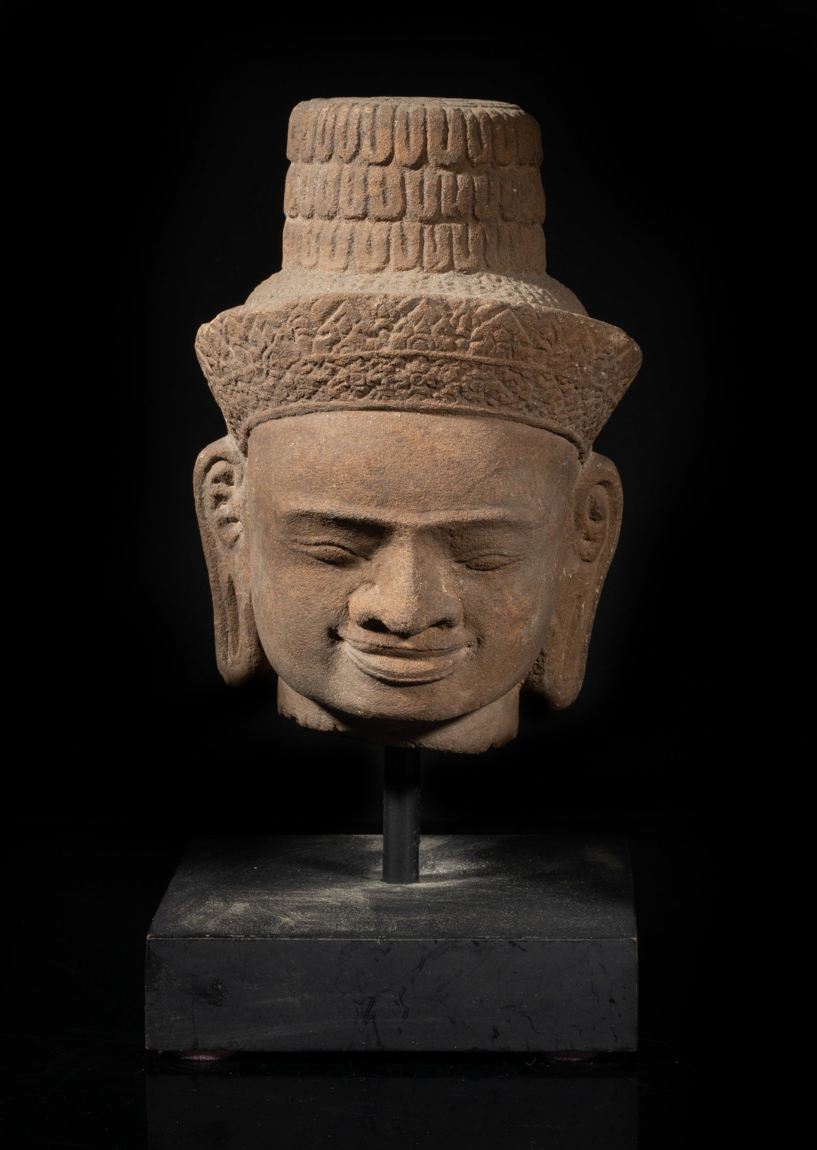 Antique Asian Bakheng Form Stone Buddha Head (1 of 9)