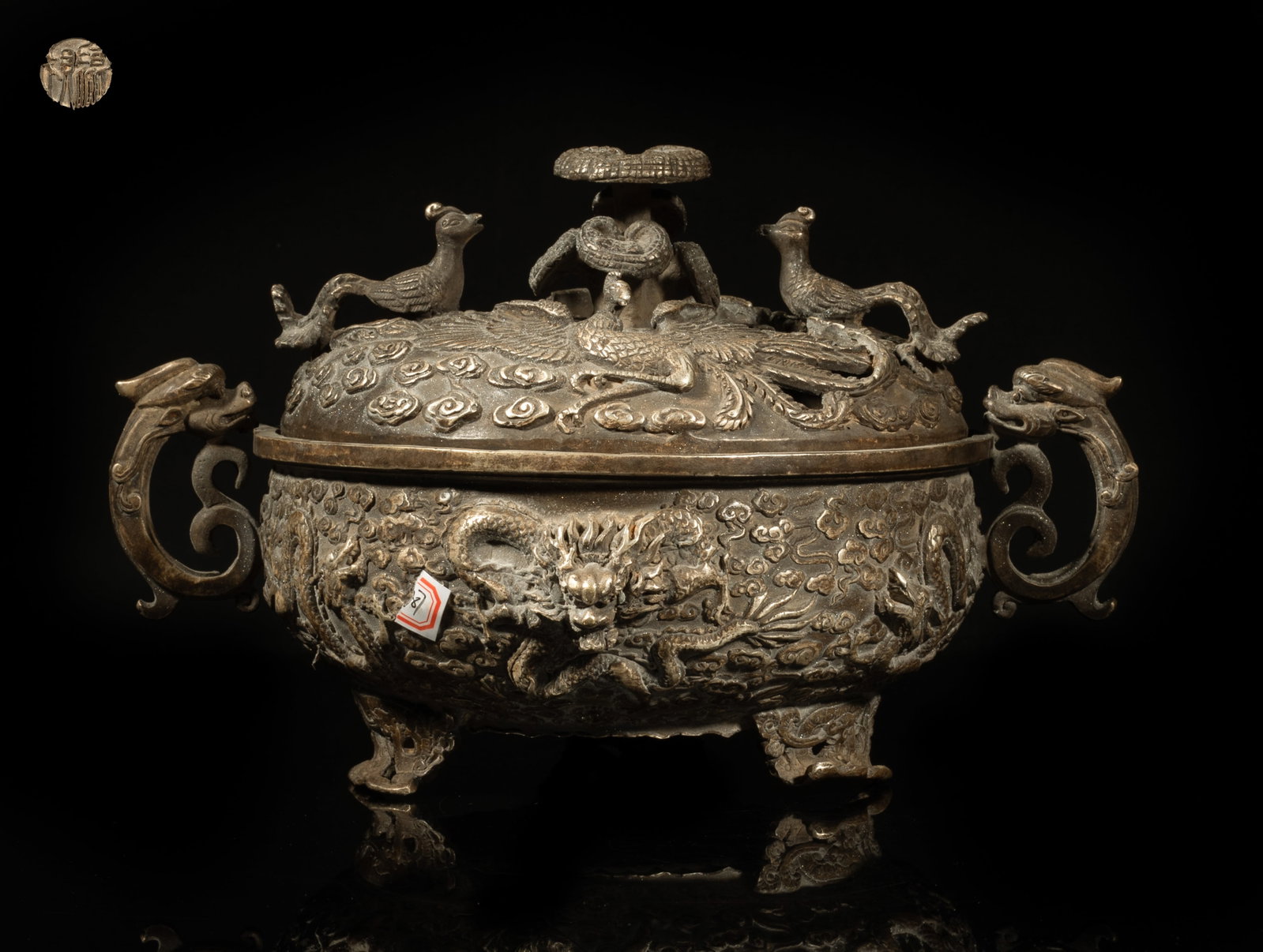 Large Chinese Silver Plated Covered Censer (1 of 12)