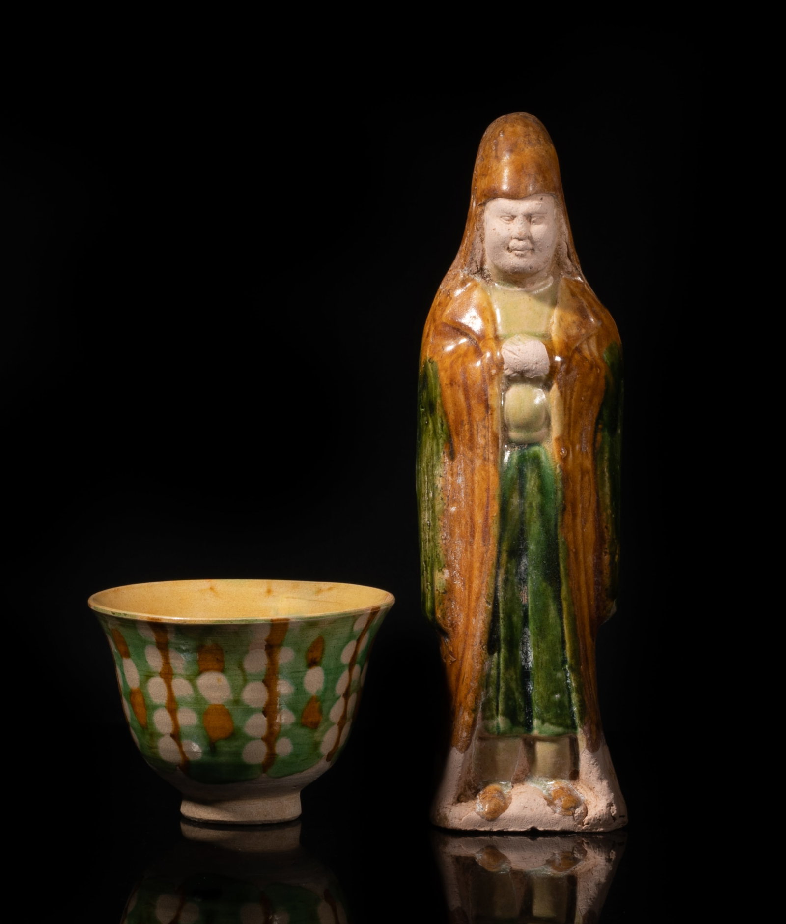 Two Chinese Early Tang Glazed Pottery Pieces (1 of 17)