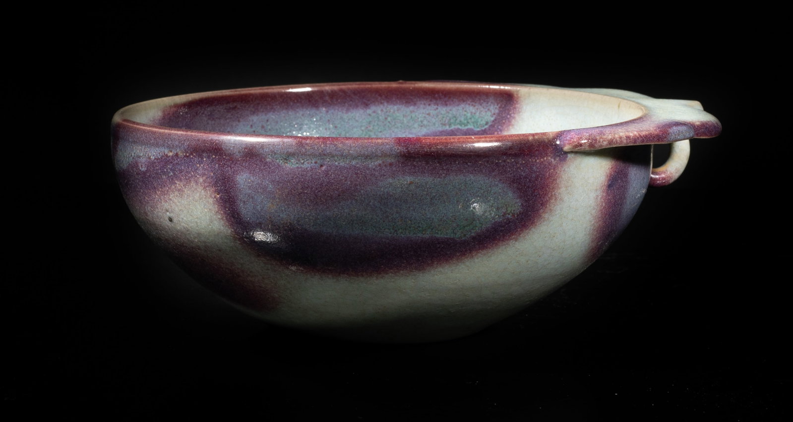 Unusual Form Chinese Jun Ware Porcelain Bowl (1 of 15)
