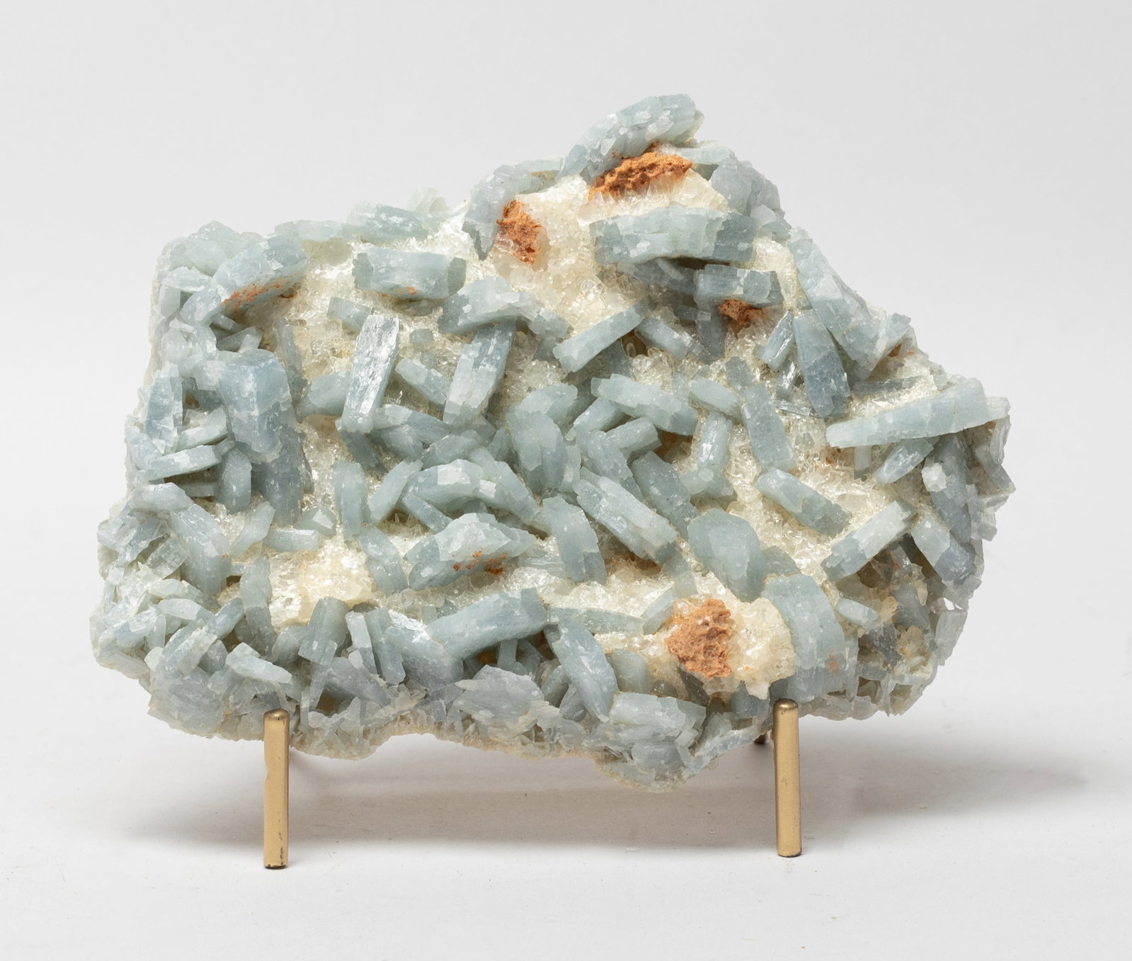 Estate Barite in Sphalerite Cluster: Collectible barite in sphalerite cluster table sculpture, with stand. Approx. 5.6*4.3*1.4 inch (w/o stand).