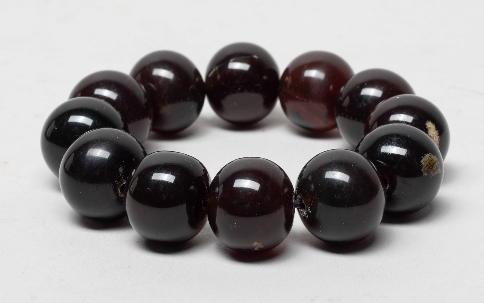 Root Amber Prayer Beads, Slab Pendants - 10