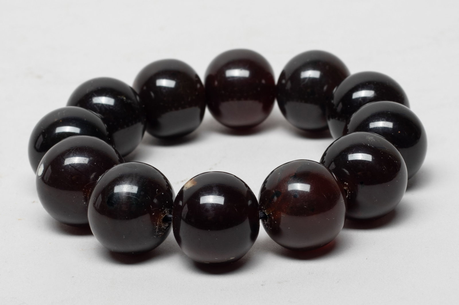 Root Amber Prayer Beads, Slab Pendants - 9