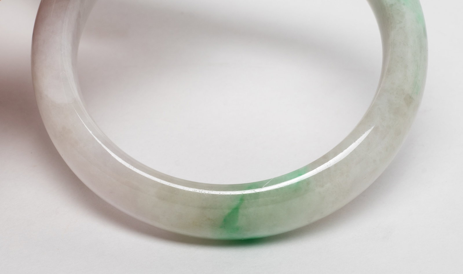 Estate Certified Chinese Jade Bangle - 3