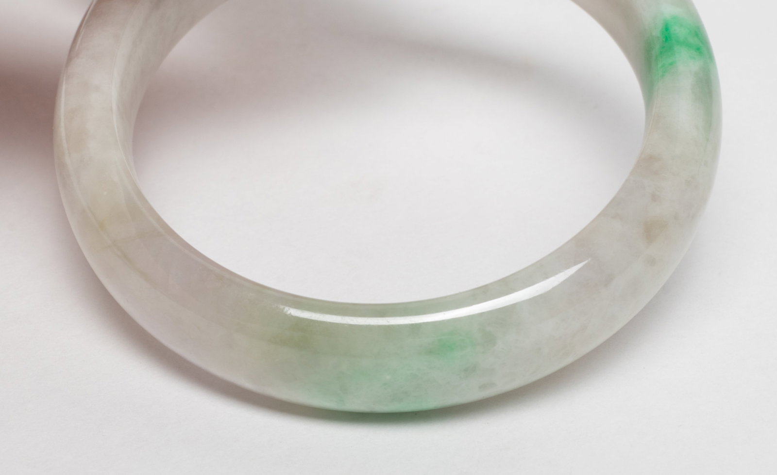 Estate Certified Chinese Jade Bangle - 4
