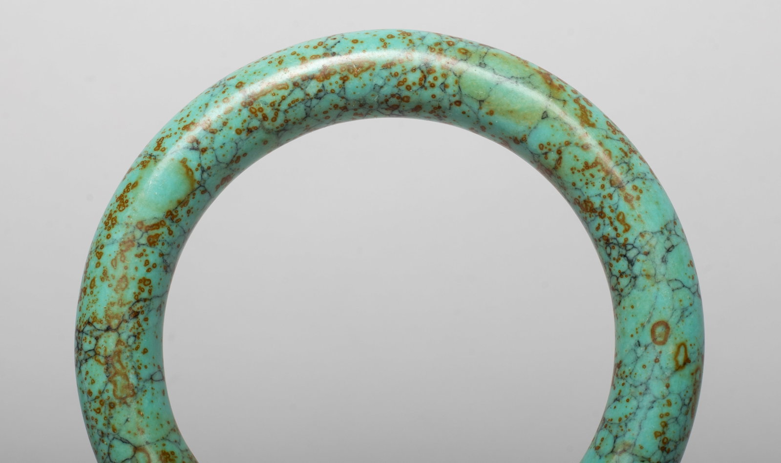 Two Chinese Export Stone Carved Bangles - 3