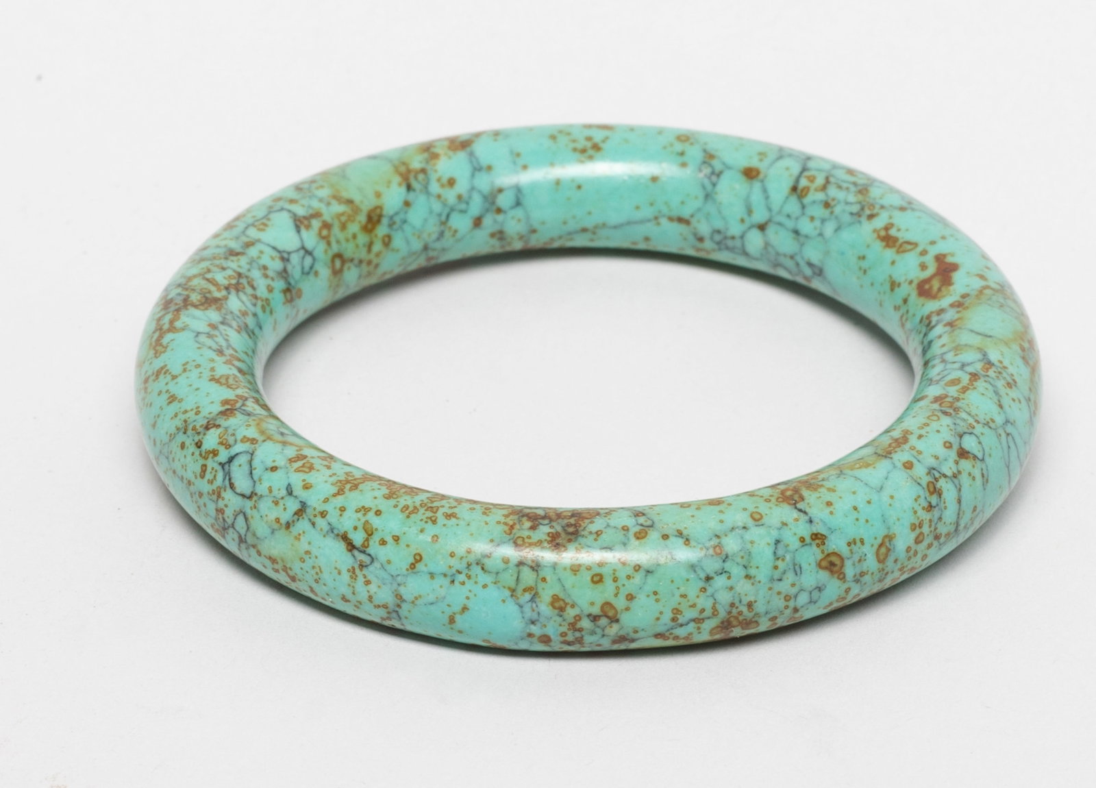 Two Chinese Export Stone Carved Bangles - 5