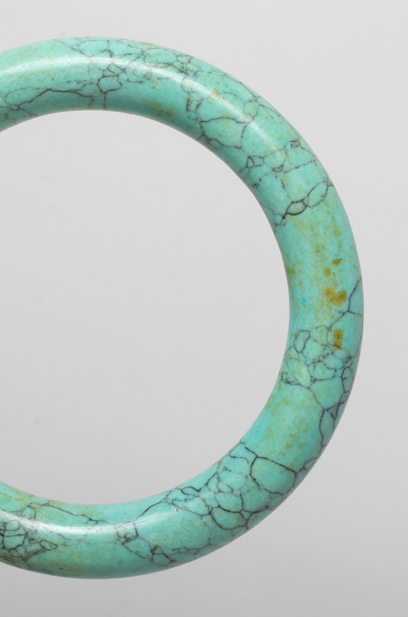 Two Chinese Export Stone Carved Bangles - 8