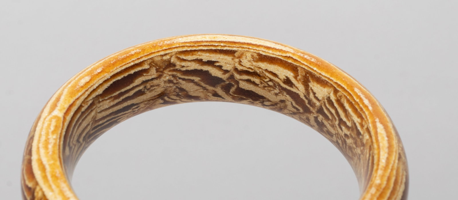 Two Chinese Amber Strong Bangles - 4