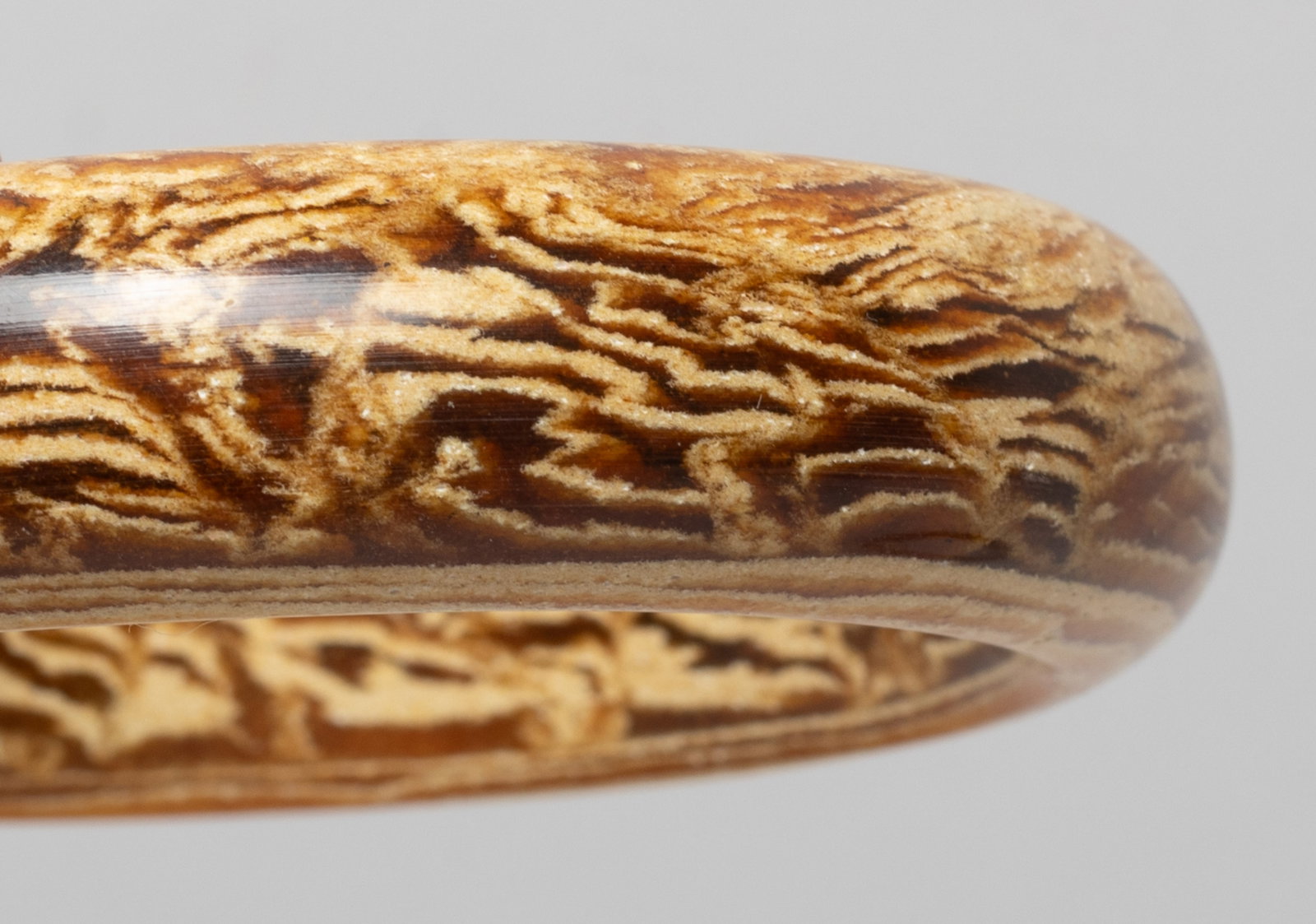Two Chinese Amber Strong Bangles - 5