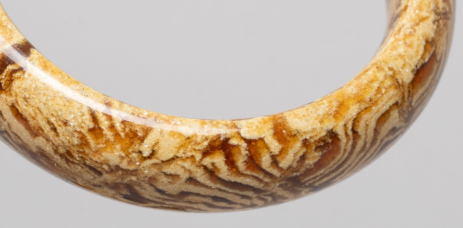Two Chinese Amber Strong Bangles - 7