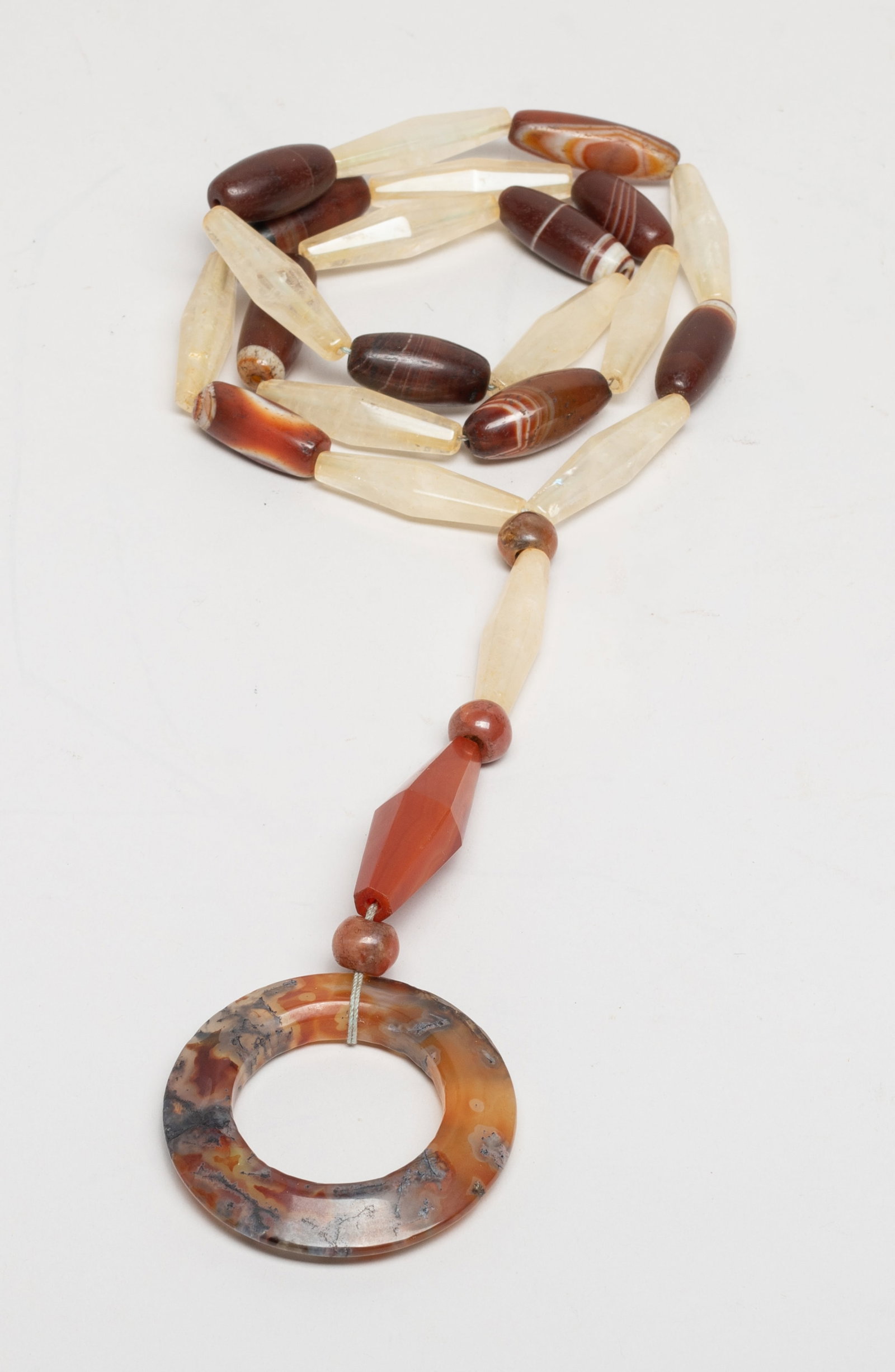 Rare Chinese Cameo Agate, Crystal Necklace (1 of 11)