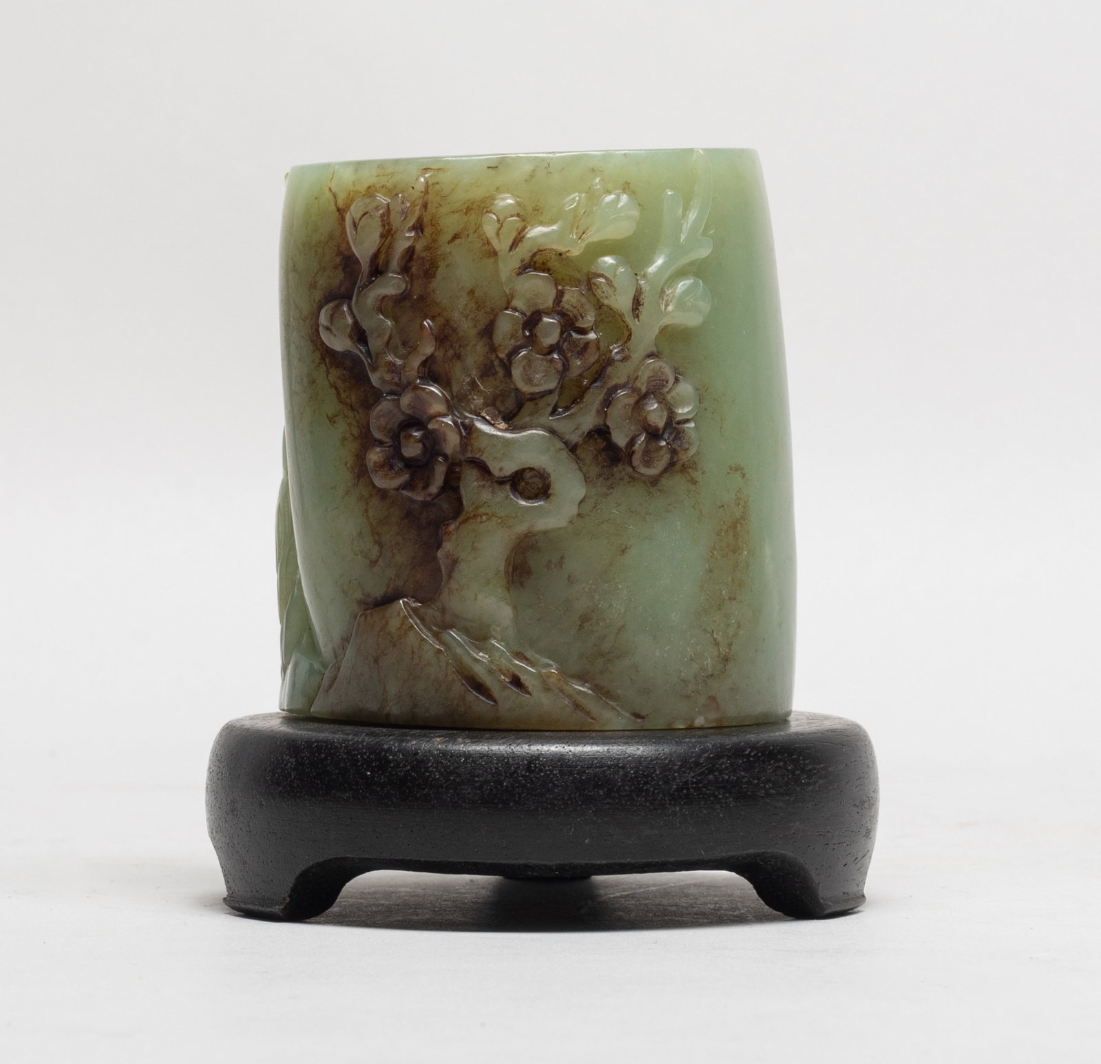 Chinese Russet Jade Cabinet Pot w/ Base (1 of 11)
