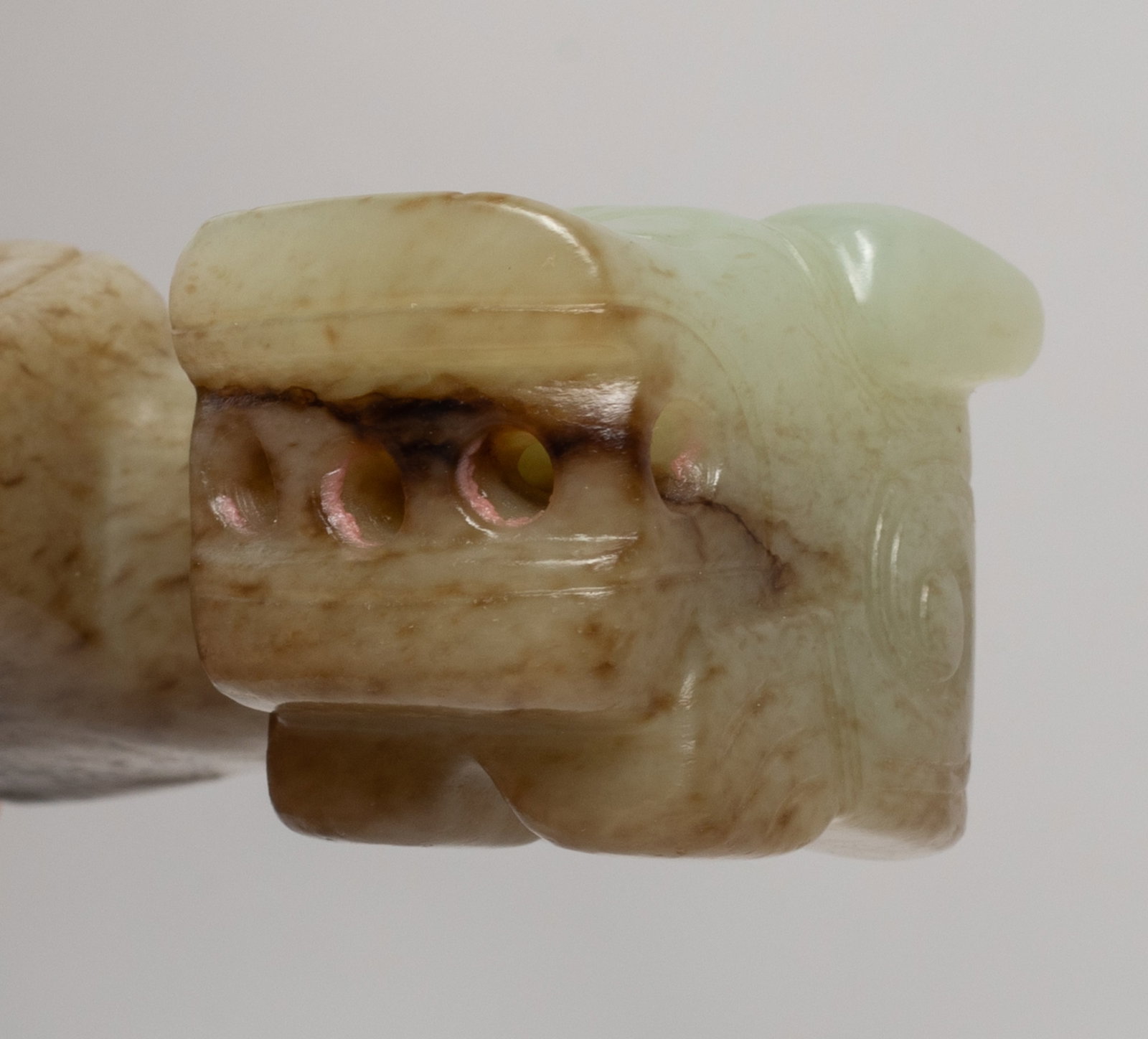 Two Chinese Export Jade Pendants - 8