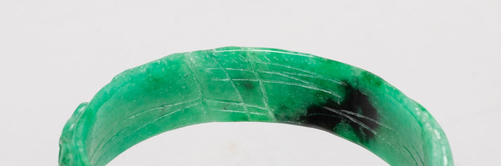 Two Chinese Export Colored Stone Bangles - 7