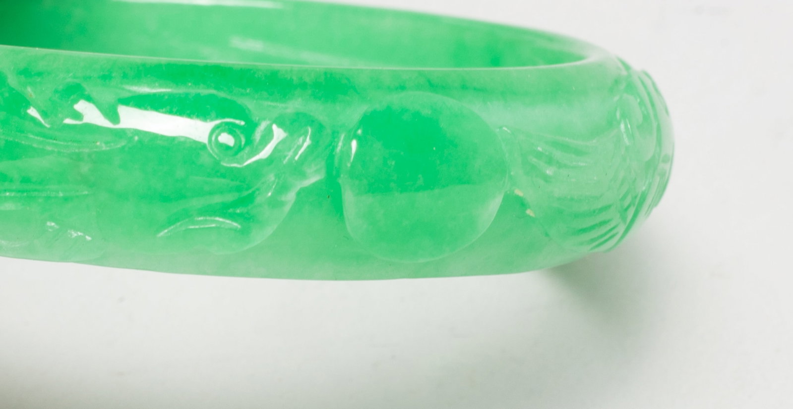 Two Chinese Export Colored Stone Bangles - 9