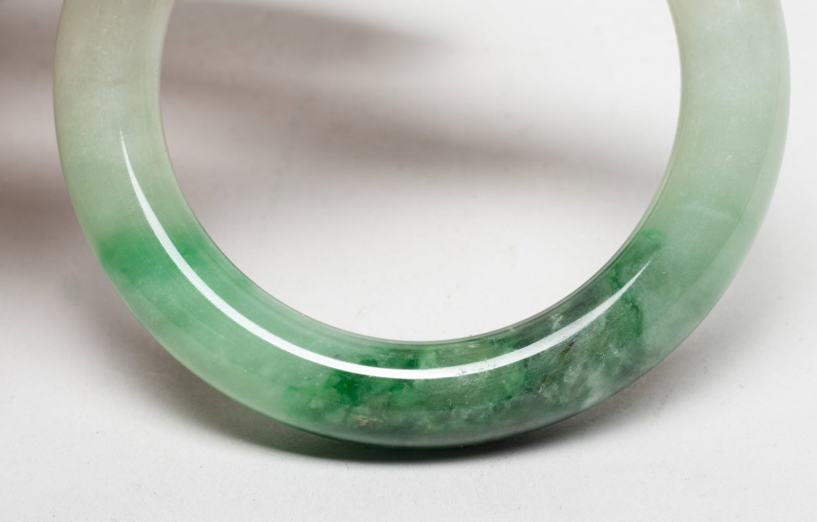 Two Chinese Export Jade Like Bangles - 7
