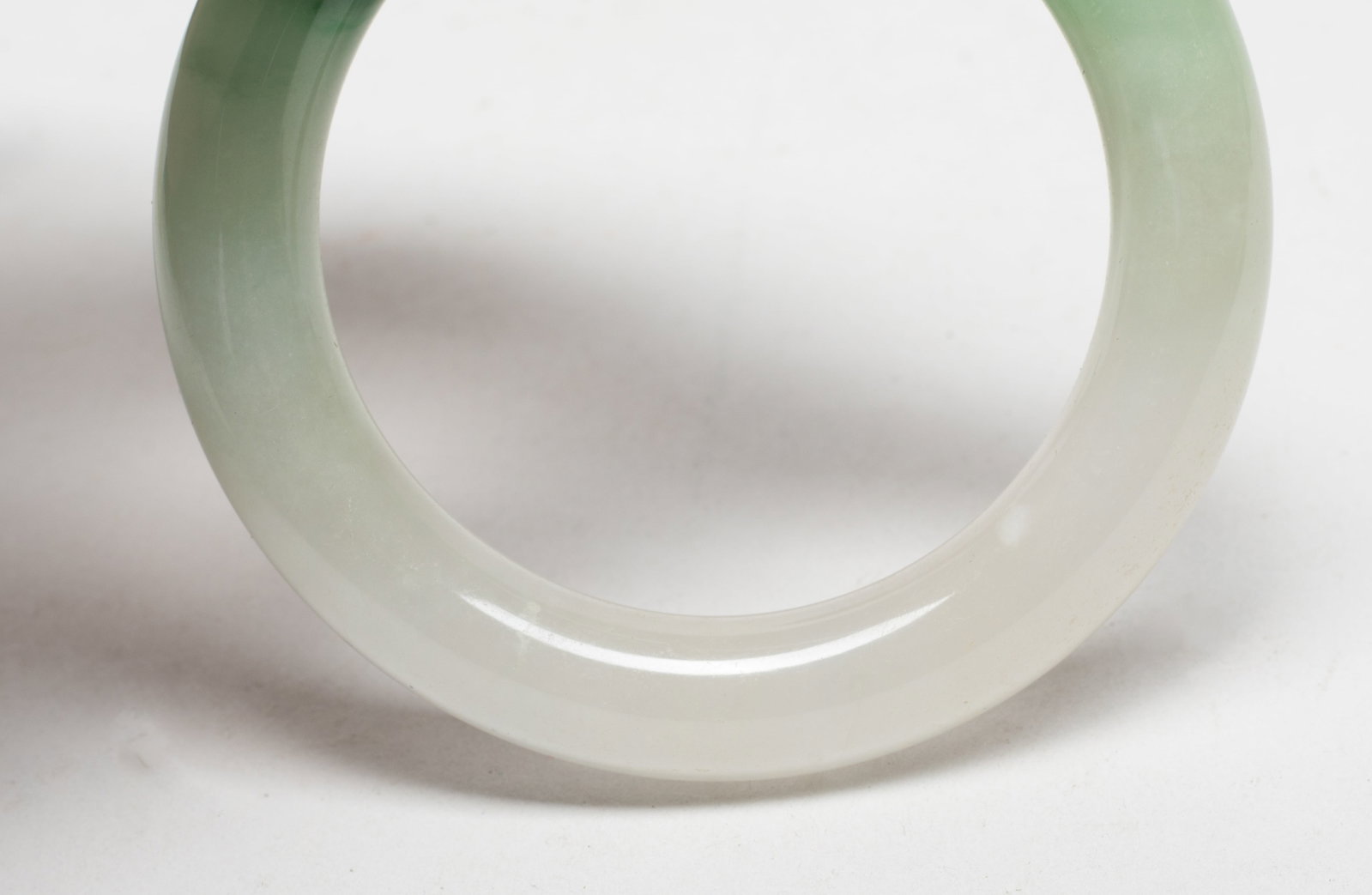Two Chinese Export Jade Like Bangles - 9