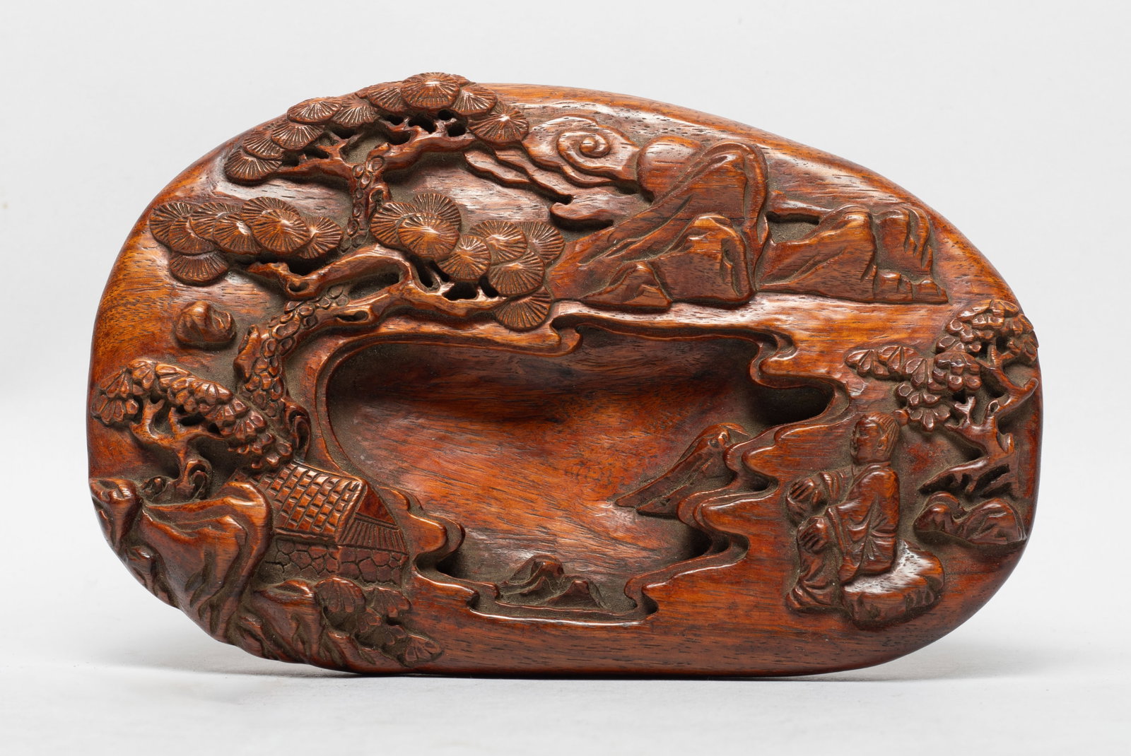 Chinese Export Wood Carved Ink Stone (1 of 10)