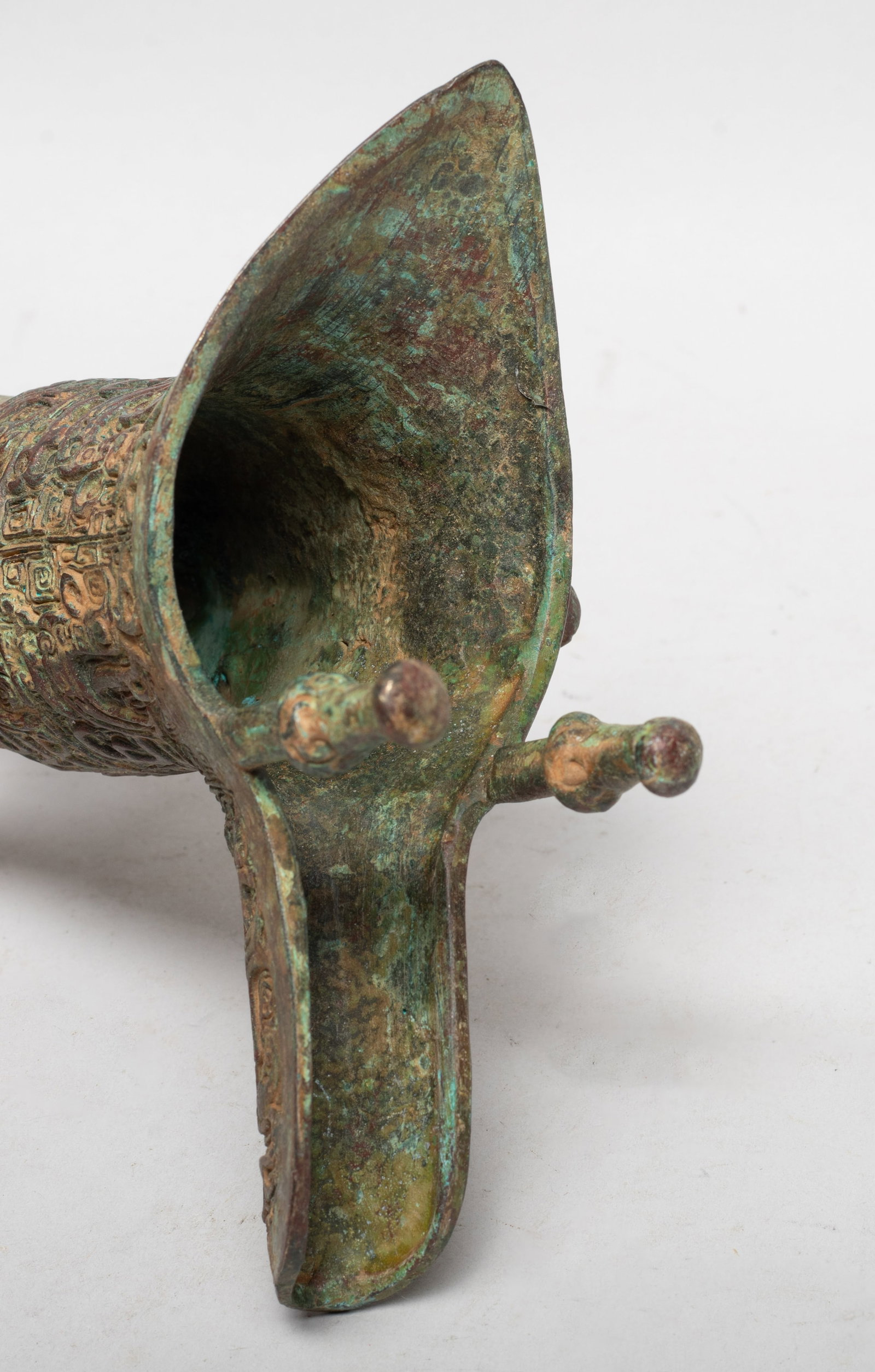 Two Chinese Bronze Tall Cups - 7