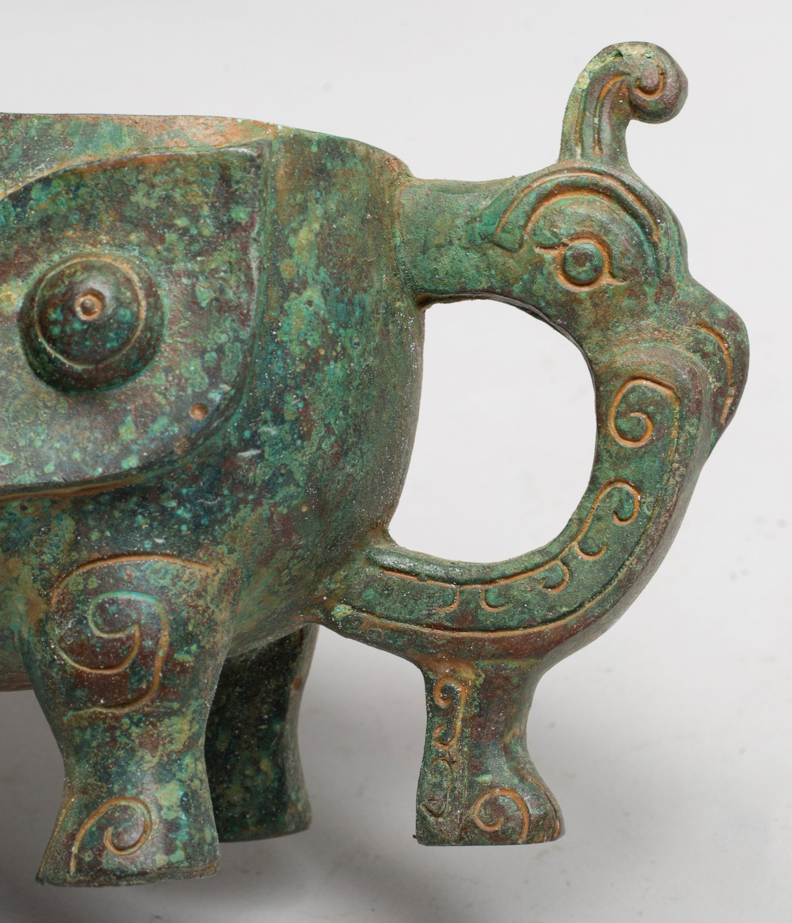 Chinese Bronze Covered Pot - 11