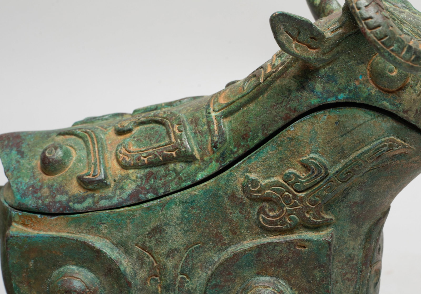 Chinese Bronze Covered Pot - 12
