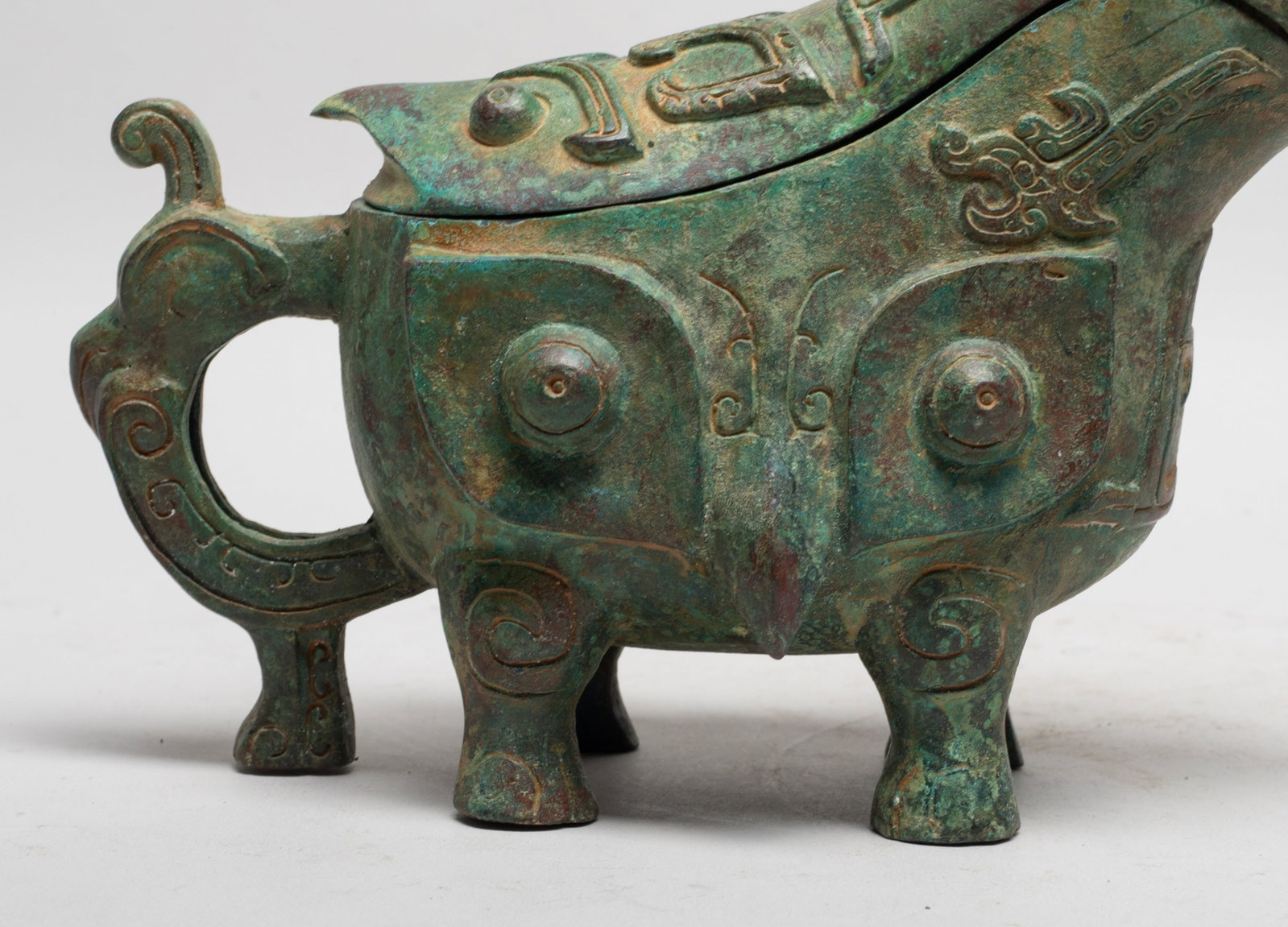 Chinese Bronze Covered Pot - 8