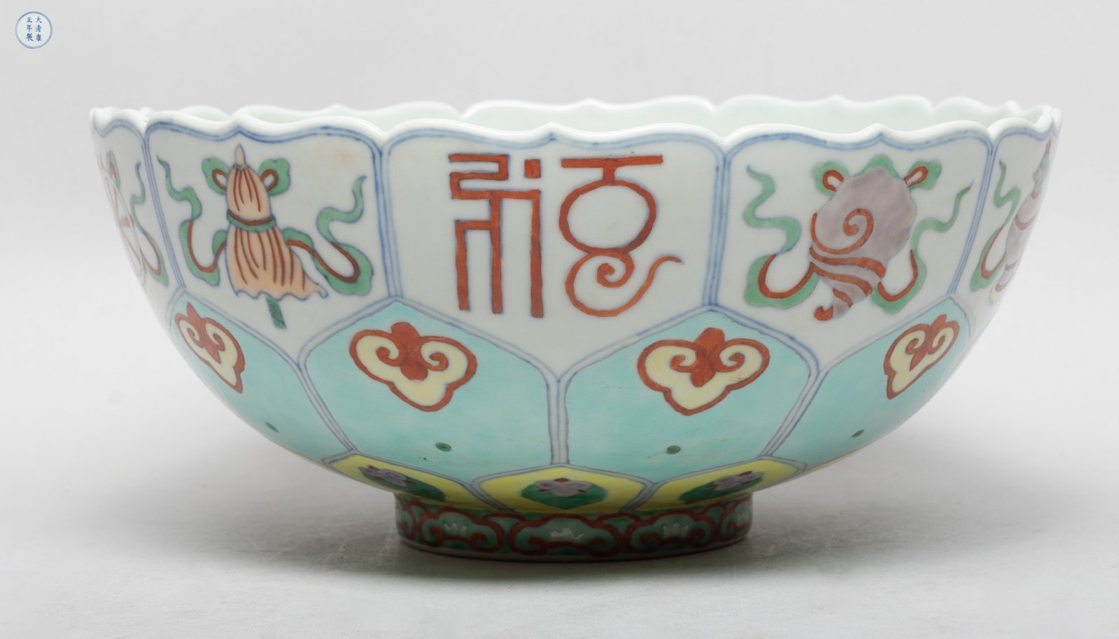 Large Chinese Douchai Porcelain Bowl (1 of 13)