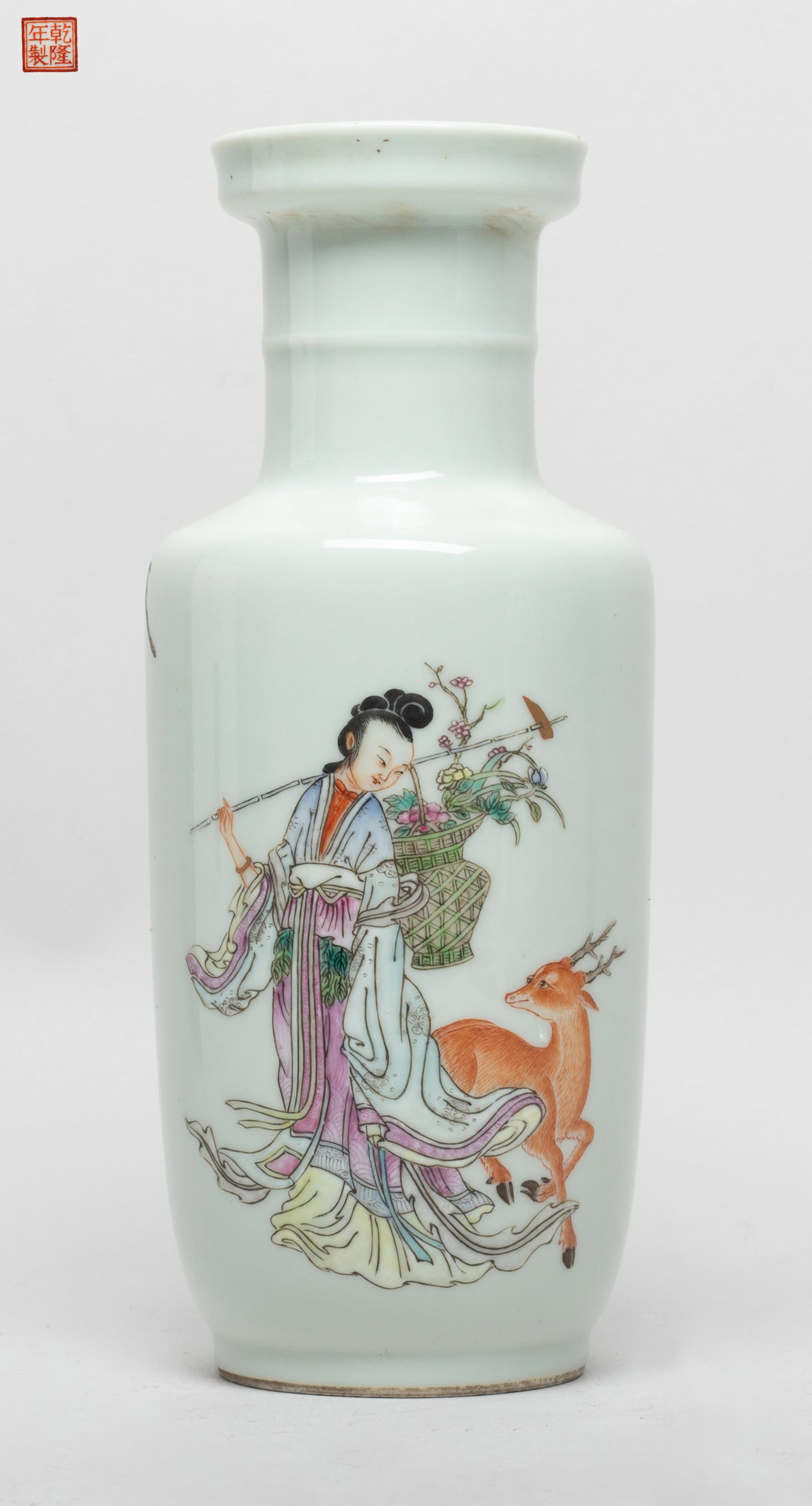 Chinese Famille Rose Porcelain Cabinet Vase (1 of 14)