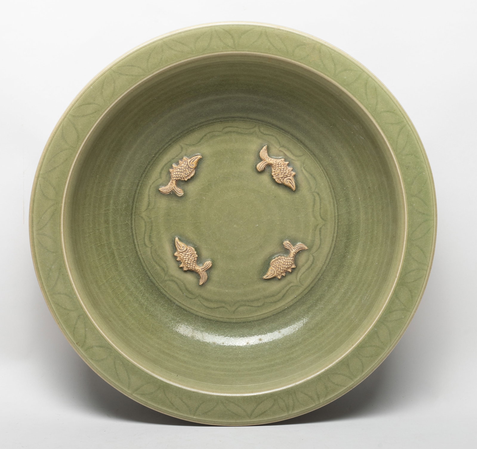 Large Chinese Ming Type Longquan Porcelain Plate (1 of 12)