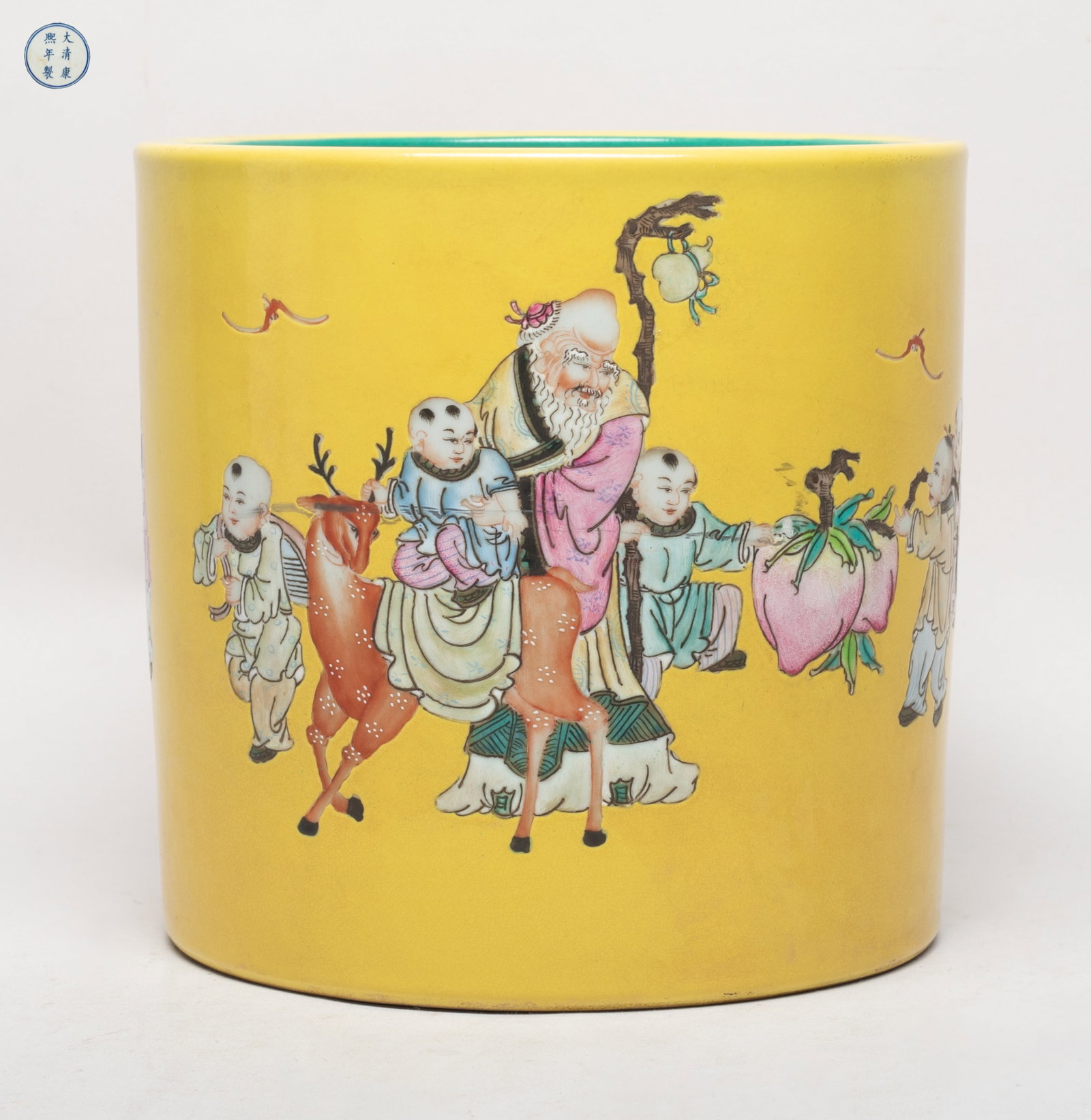 Large Chinese Export Porcelain Brush Pot (1 of 13)