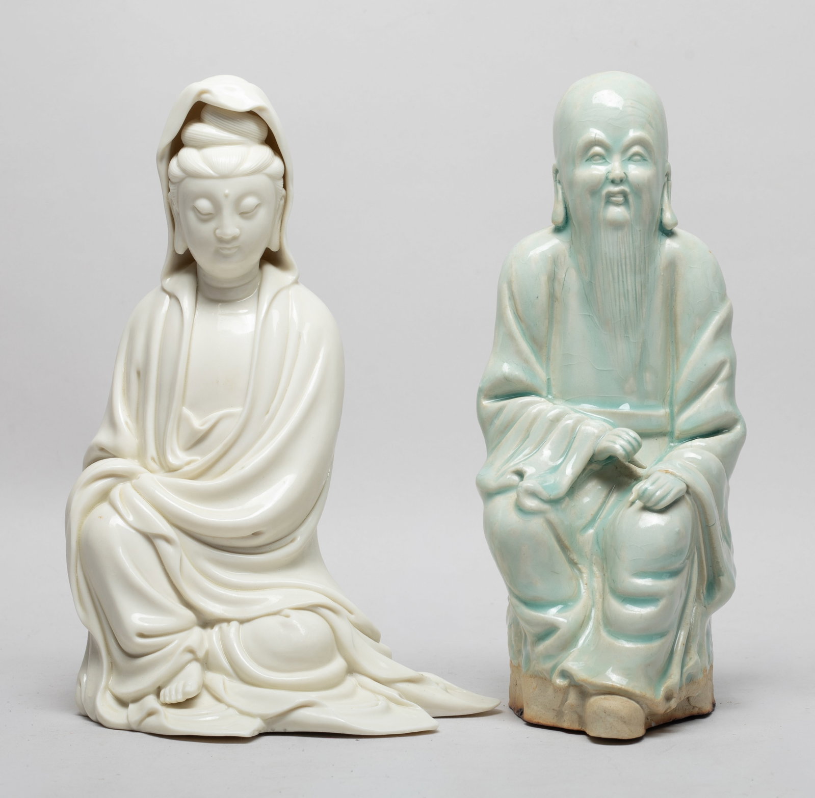 Estate Two Chinese Export Porcelain Sculptures (1 of 16)