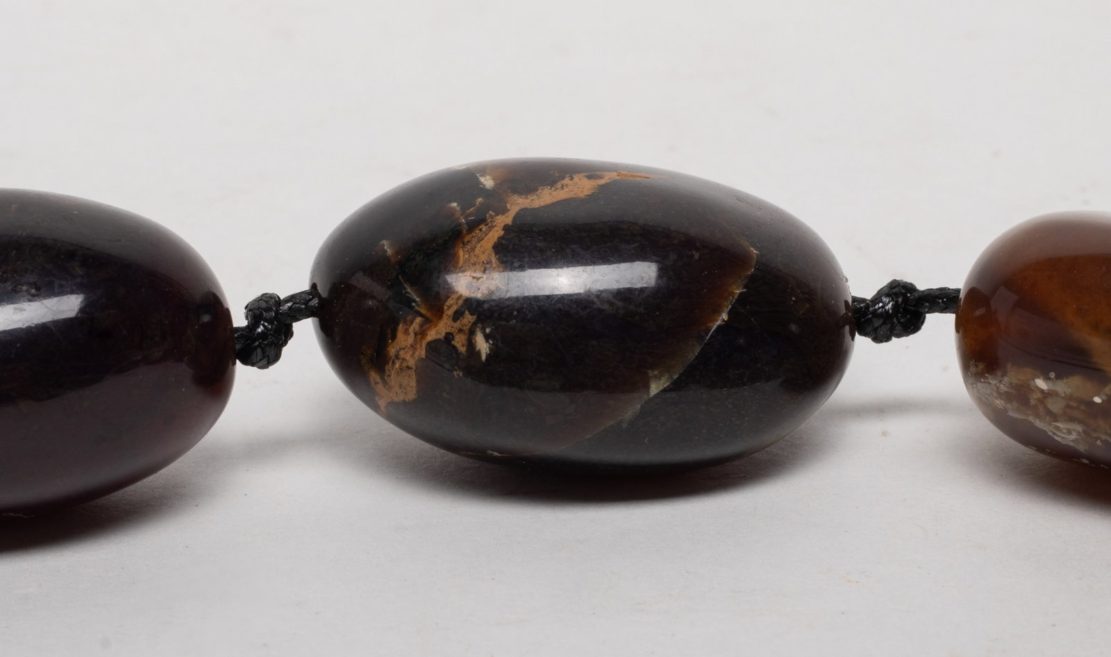 Large Bead Root Amber Necklace - 11