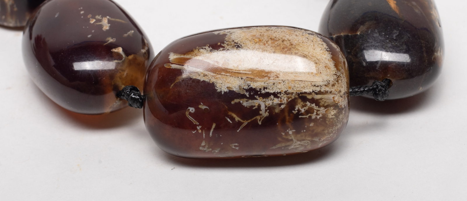 Large Bead Root Amber Necklace - 3