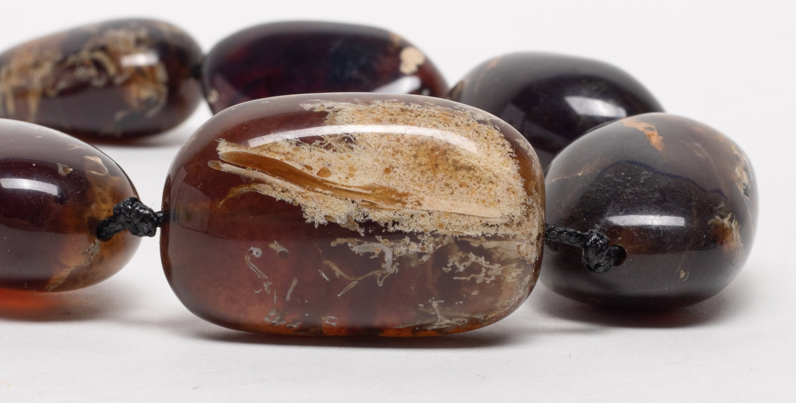Large Bead Root Amber Necklace - 4