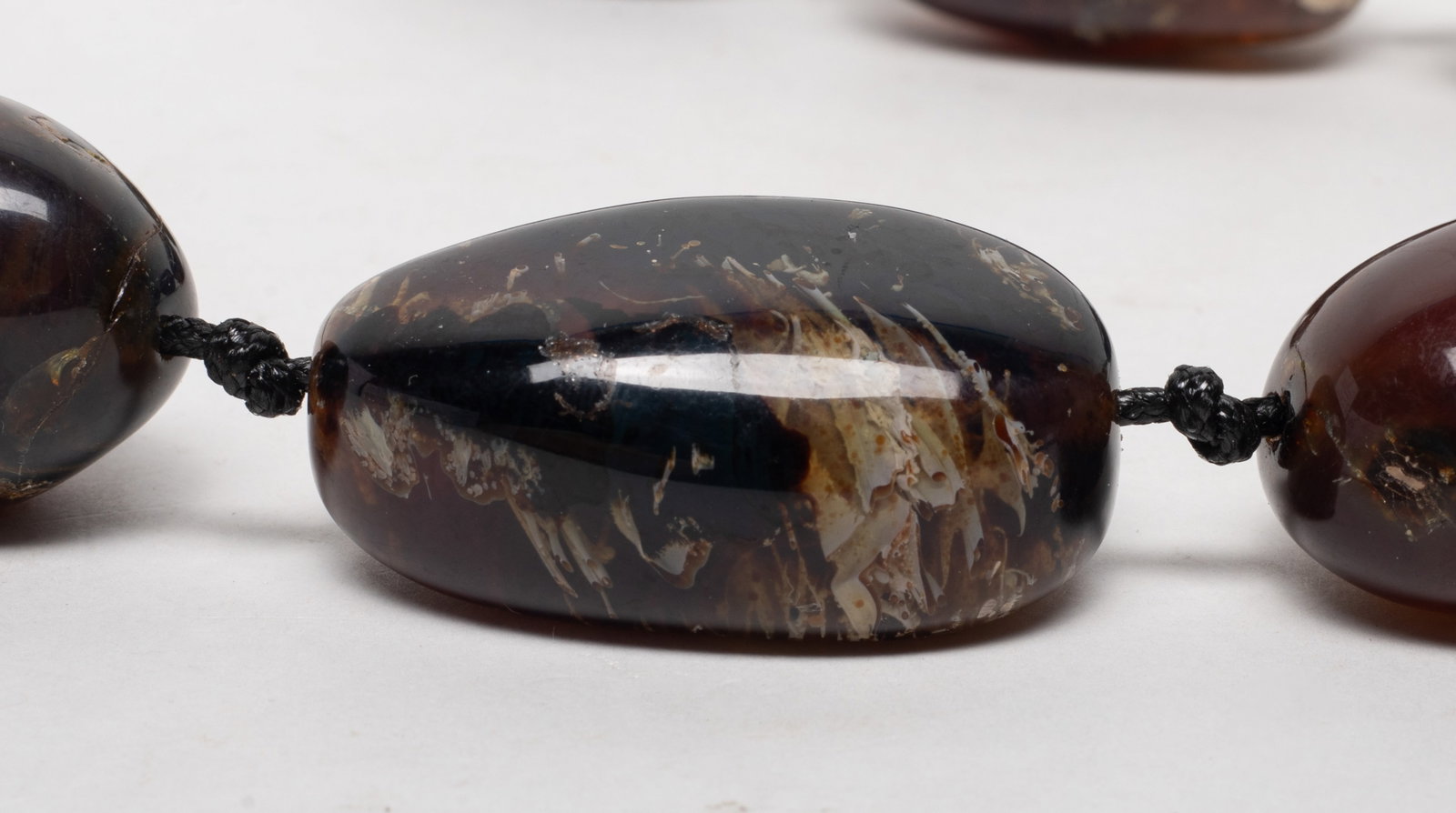 Large Bead Root Amber Necklace - 6