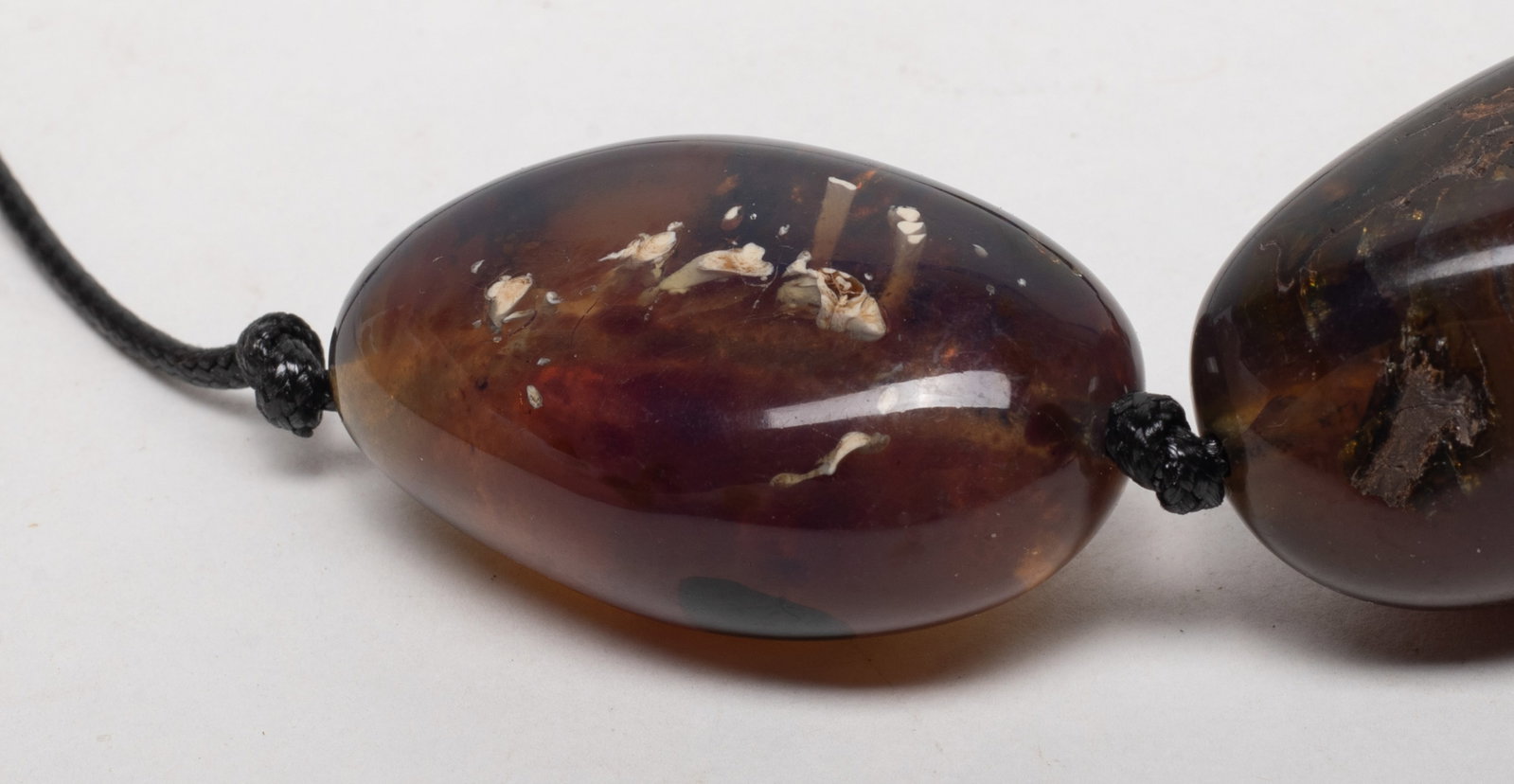 Large Bead Root Amber Necklace - 7