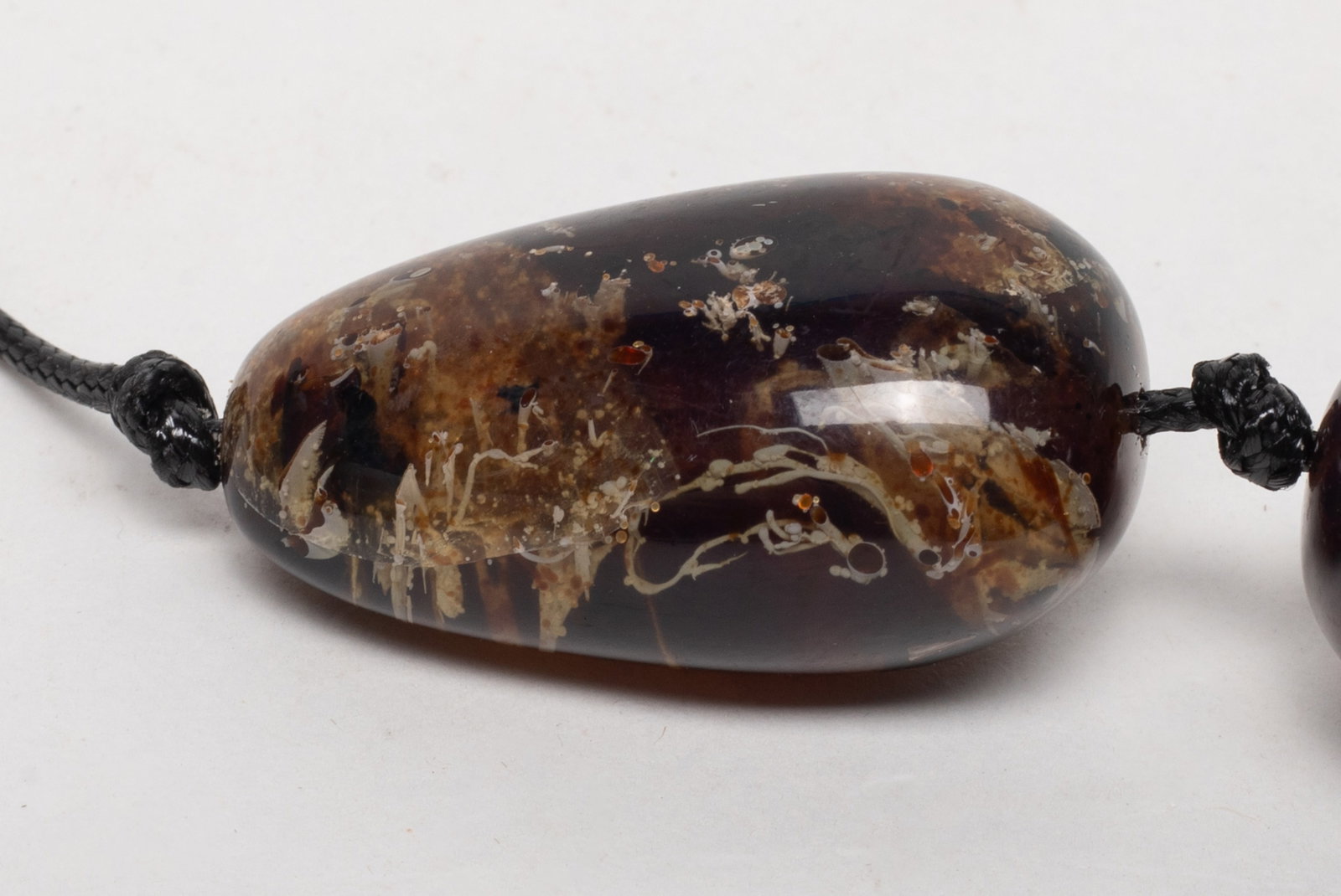 Large Bead Root Amber Necklace - 8