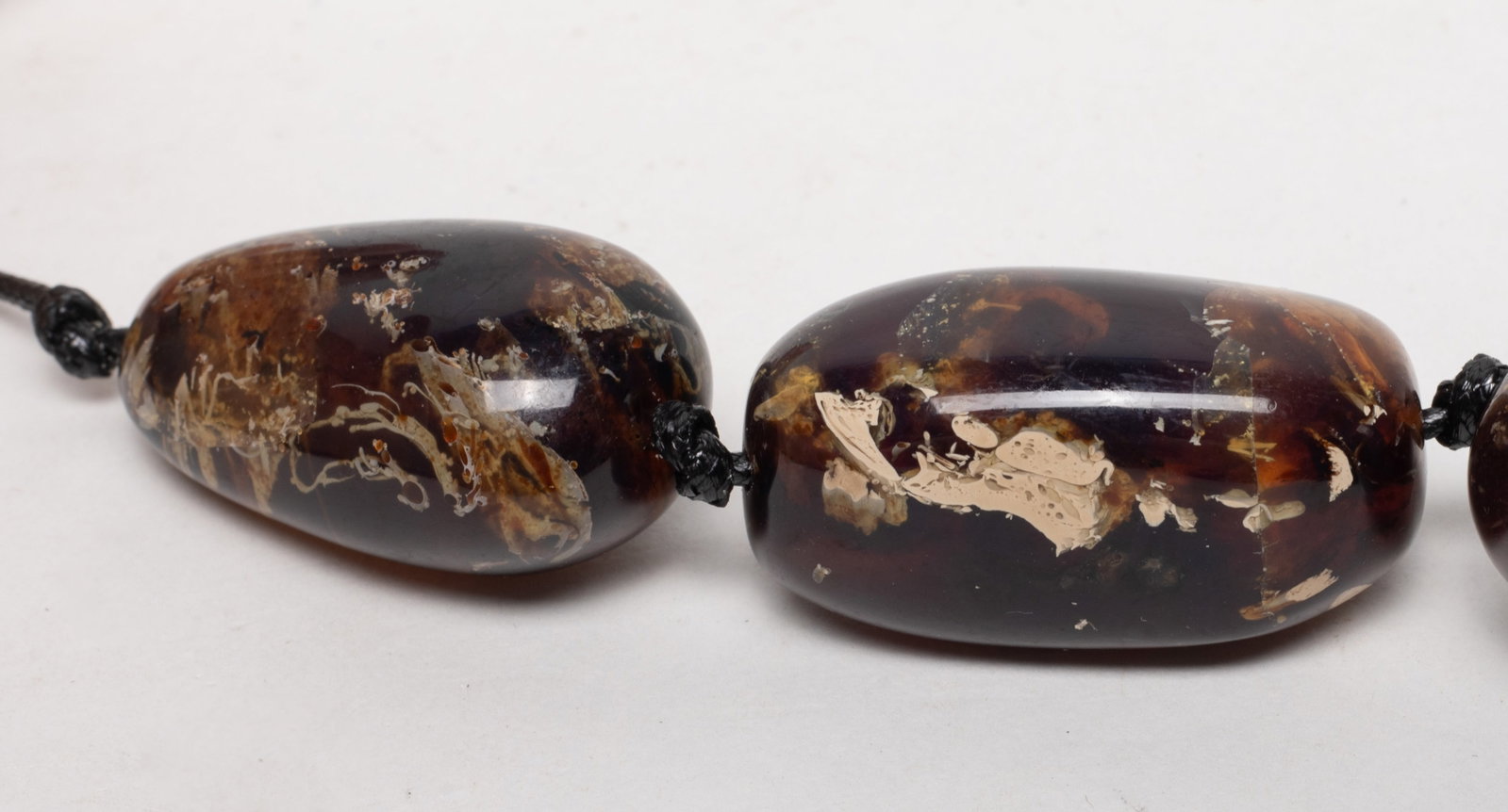Large Bead Root Amber Necklace - 9