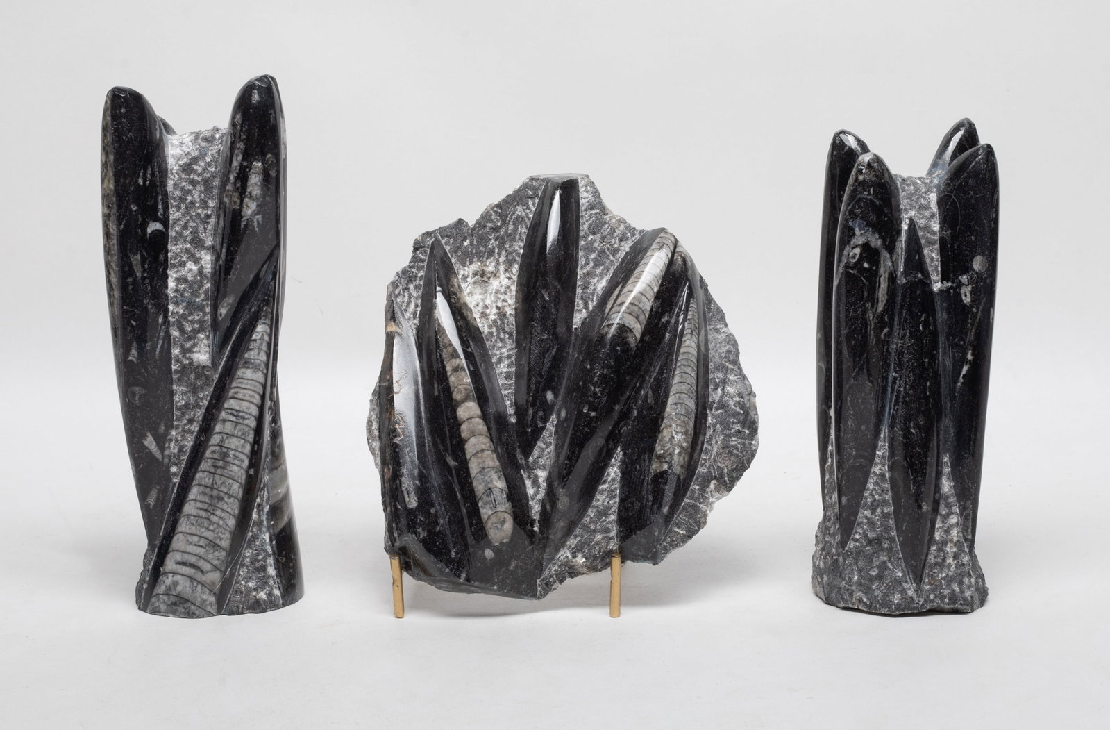 Vtg. House Decor Fossil Table Sculptures (1 of 13)